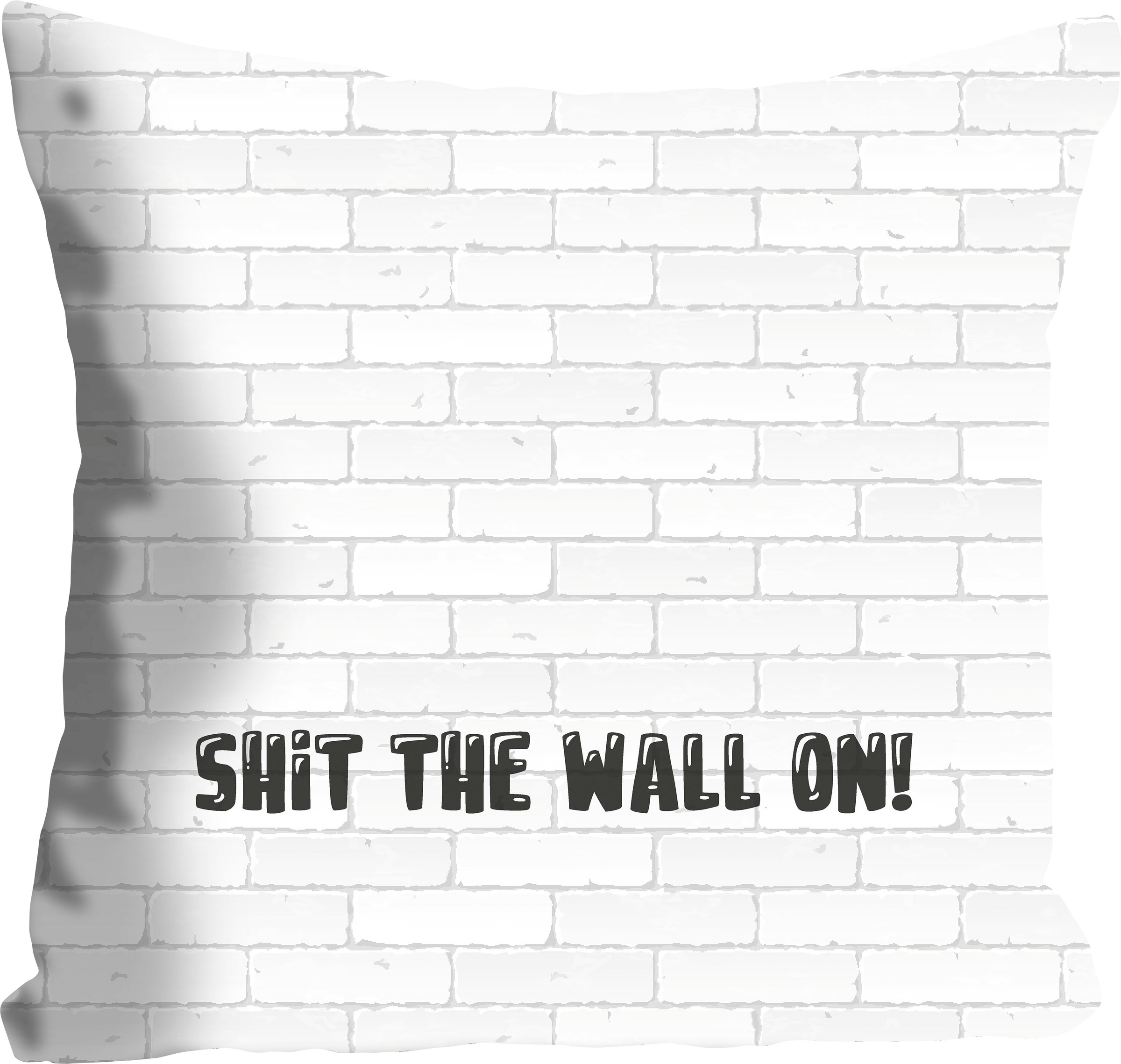 queence Dekokissen "SHIT THE WALL ON" mit einem lustigen Spruch, Kissenhüll günstig online kaufen