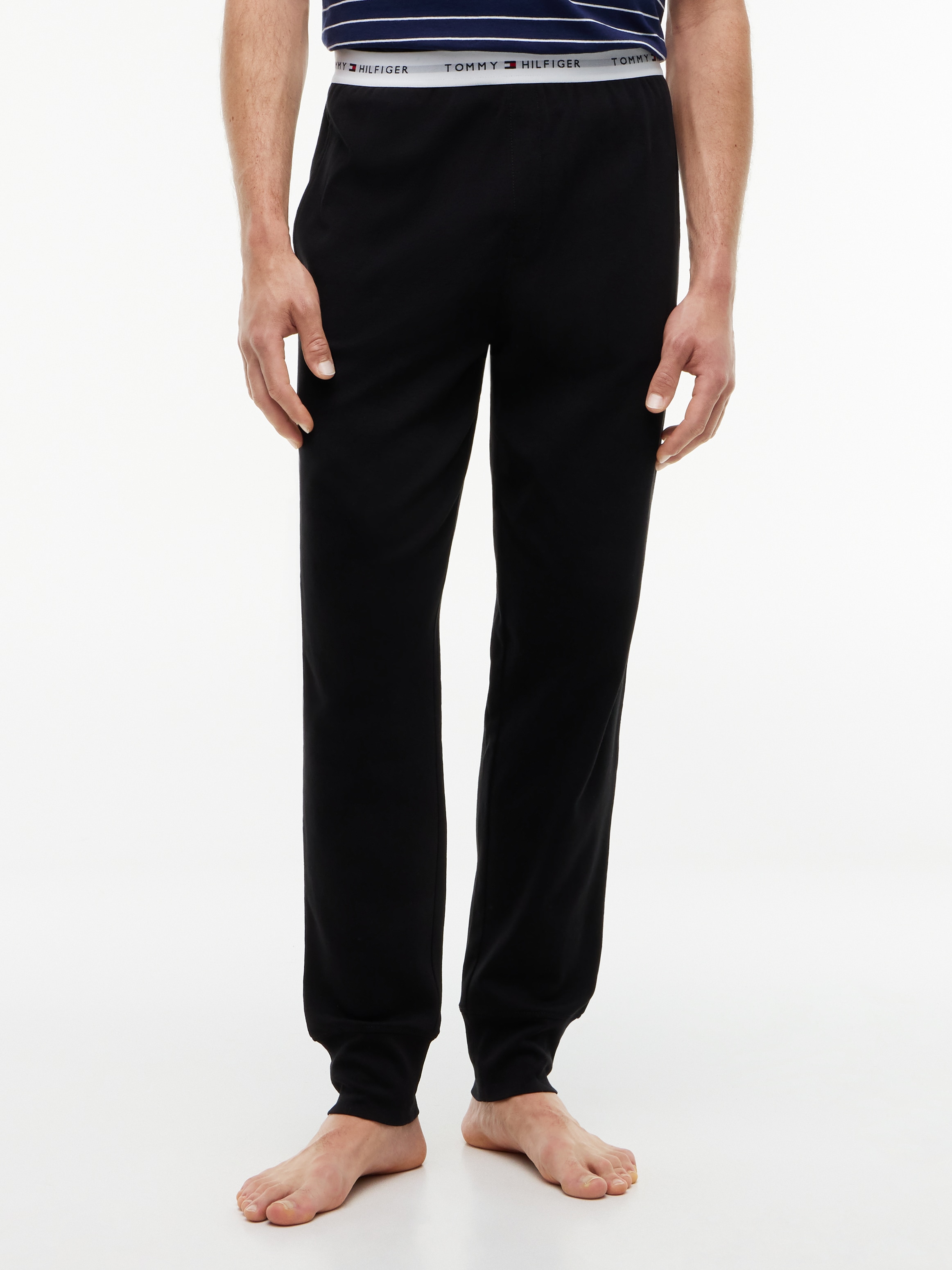 Tommy Hilfiger Underwear Pyjamahose "JERSEY CUFFED" mit Bündchen und Logos