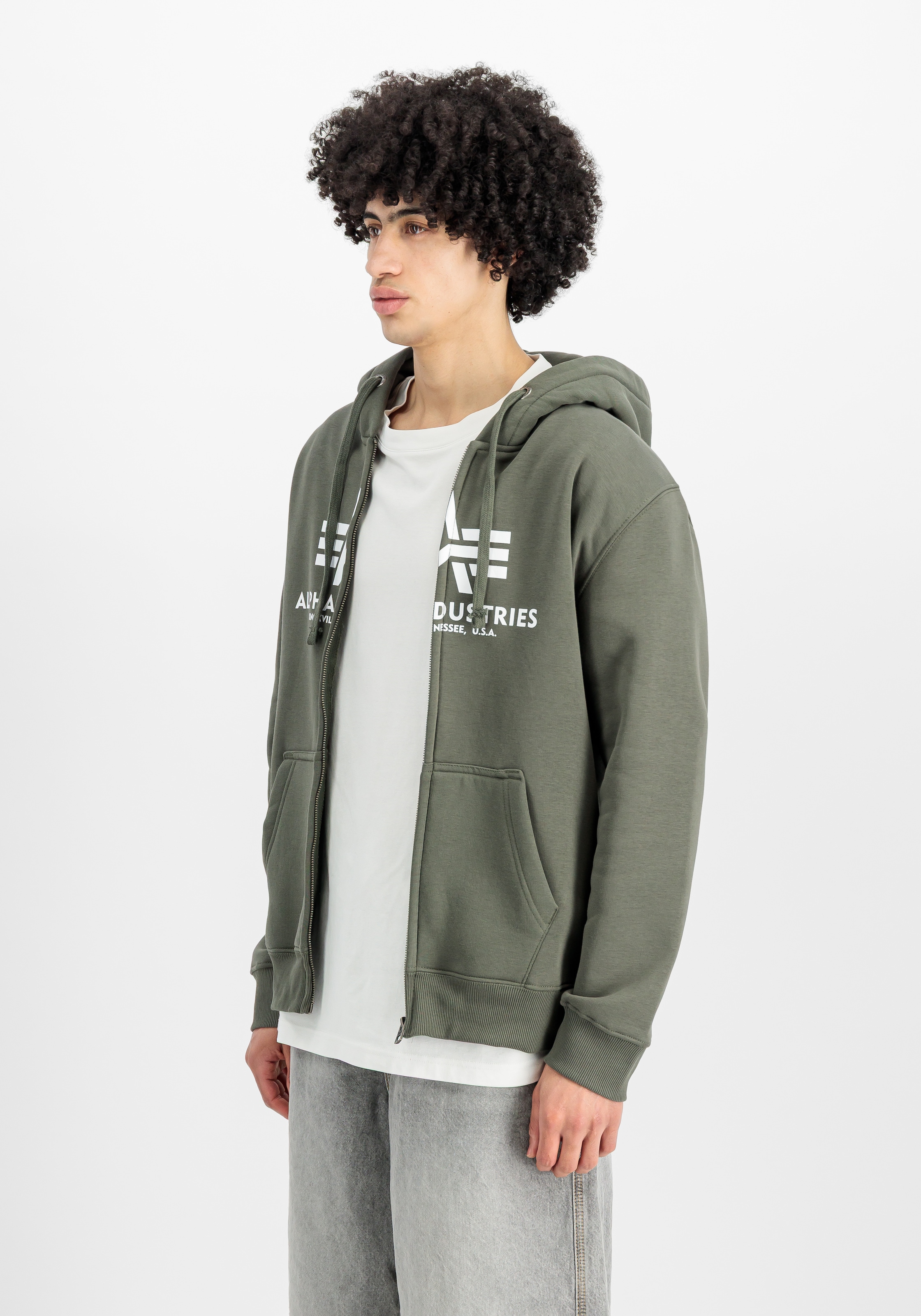Alpha Industries Kapuzensweatjacke "BASIC ZIP HOODY" Baumwollmischung, regu günstig online kaufen