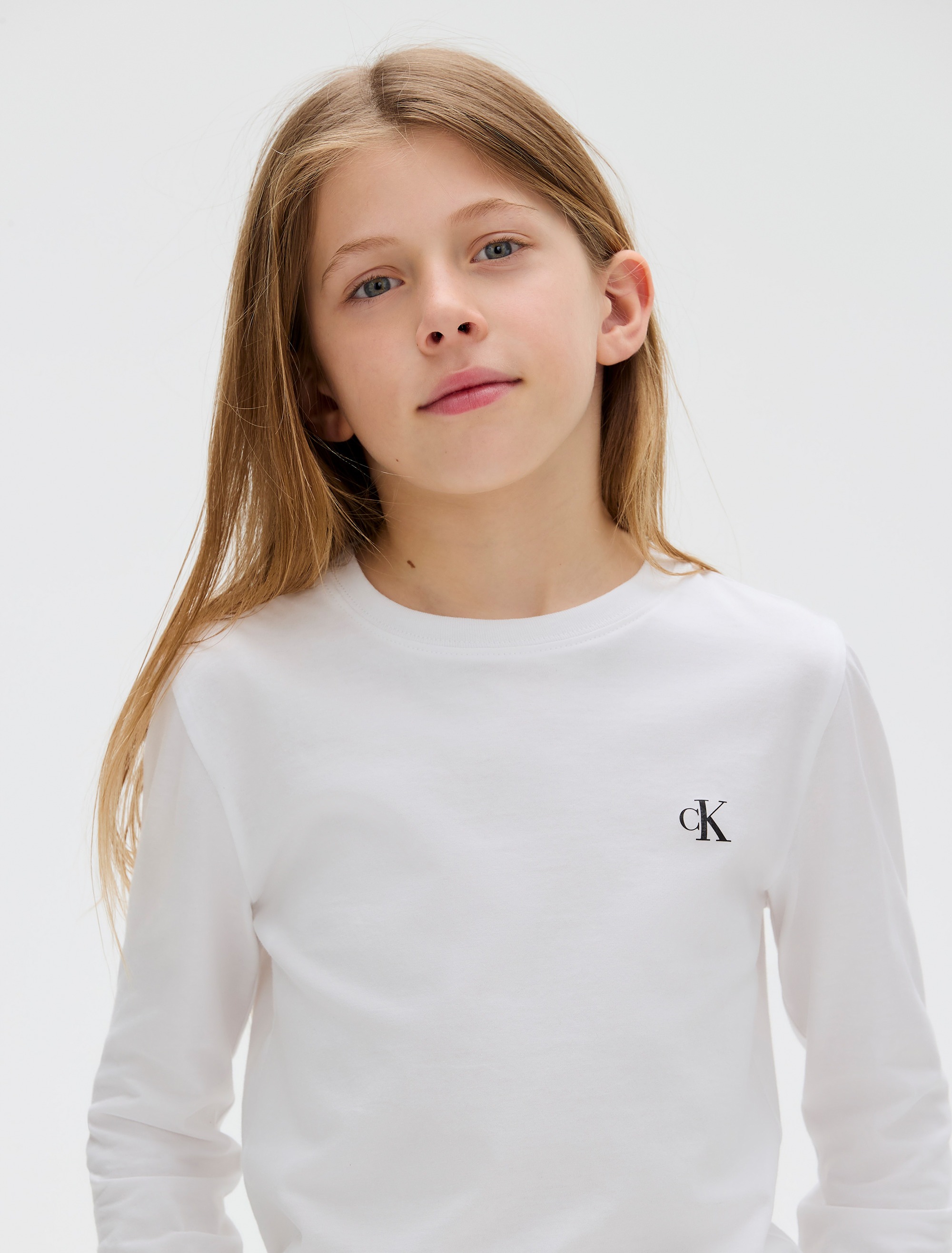 Calvin Klein Jeans T-Shirt »Chest Mono Ls T-Shirt 2-Pack« für Kinder bis 16 Jahre und mit Logodruck