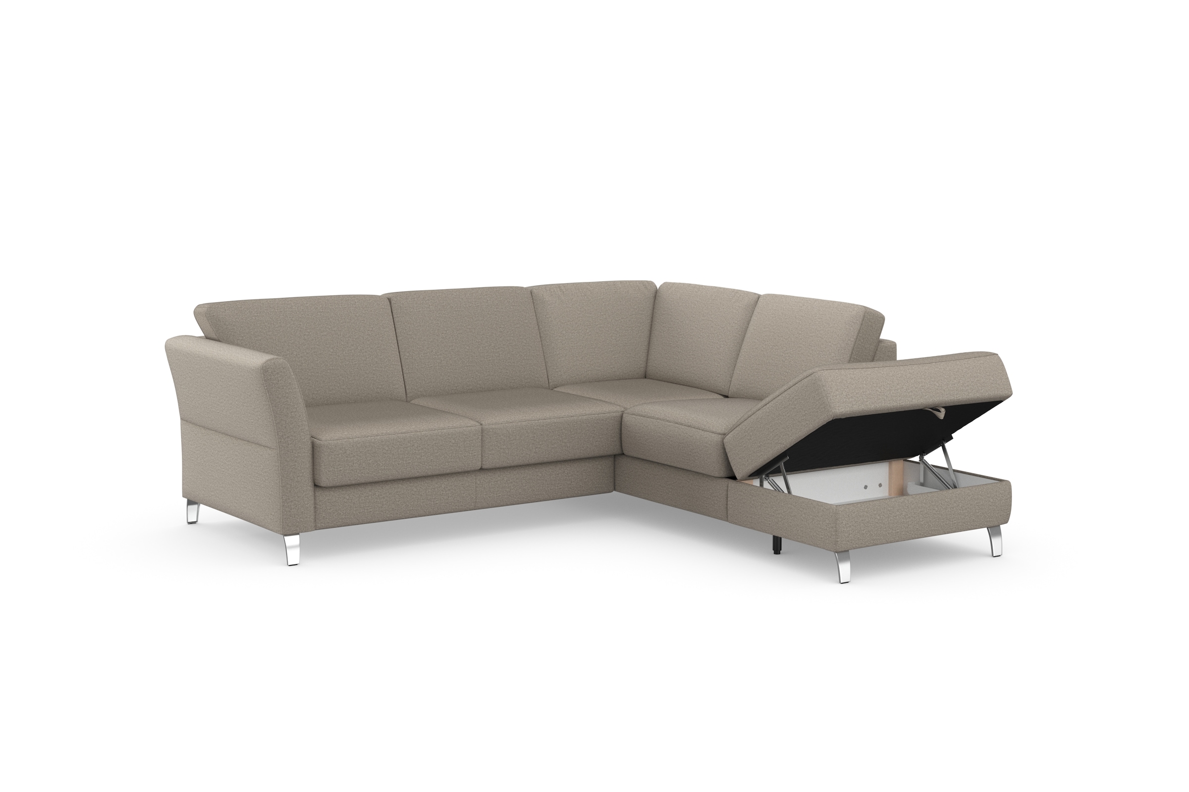 sit&more Ecksofa »Visby L-Form«, Wahlweise mit Bettfunktion und Stauraum, frei im Raum stellbar