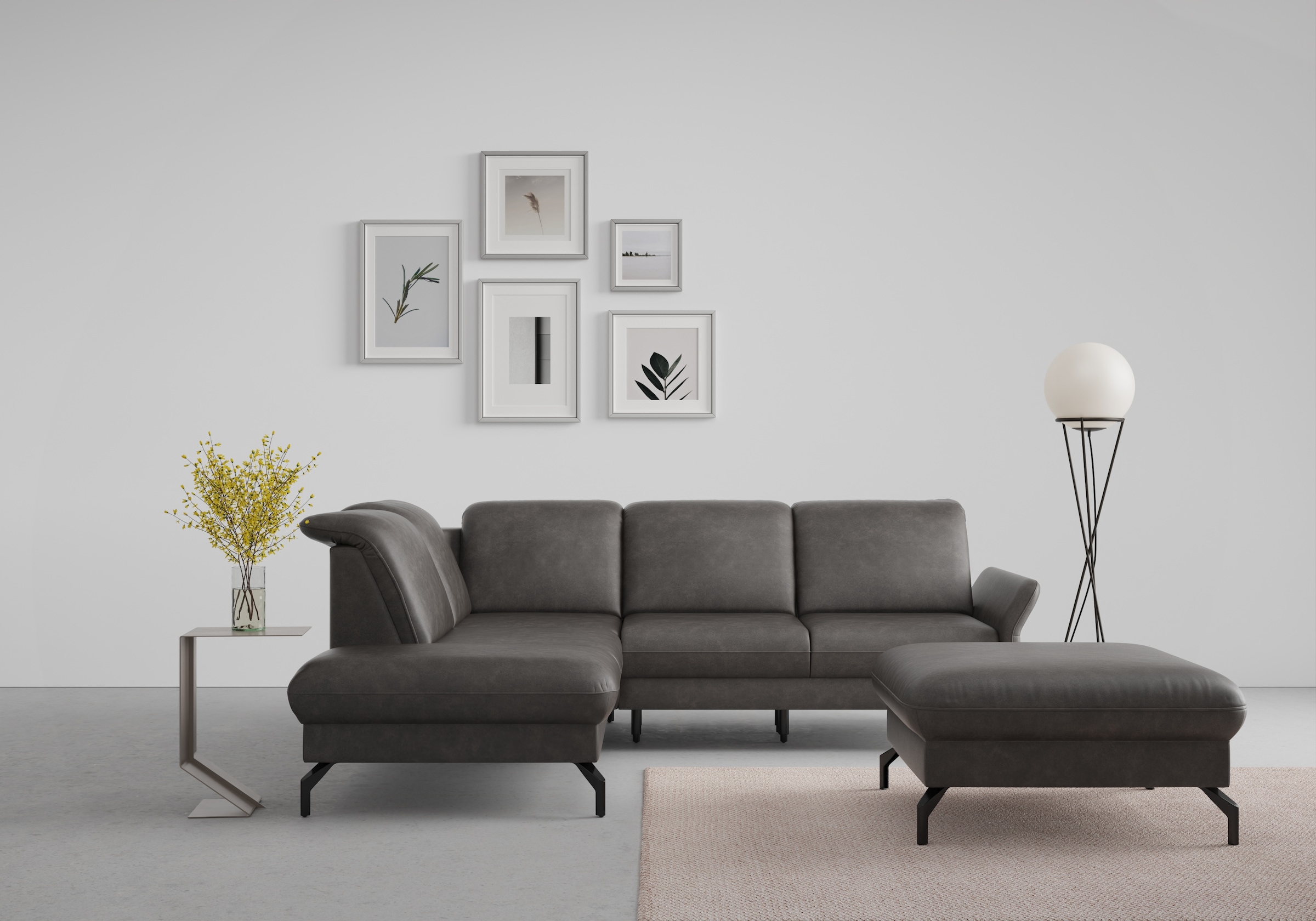 sit&more Ecksofa "Fashion L-Form" wahlweise mit Kopfteilverstellung und Vorziehsitz, motorisch