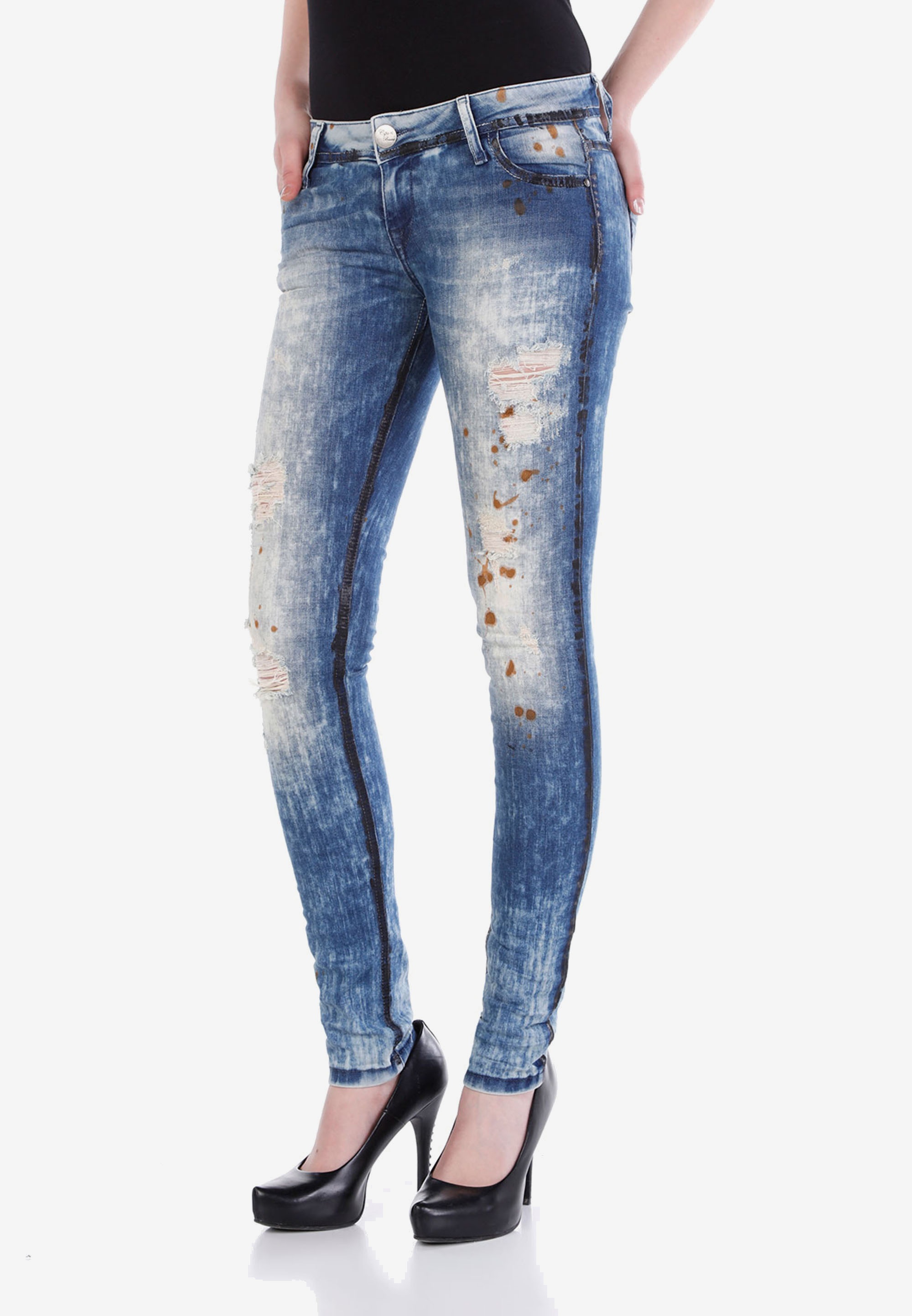 Cipo & Baxx Slim-fit-Jeans, im Used-Look mit Slim-Fit