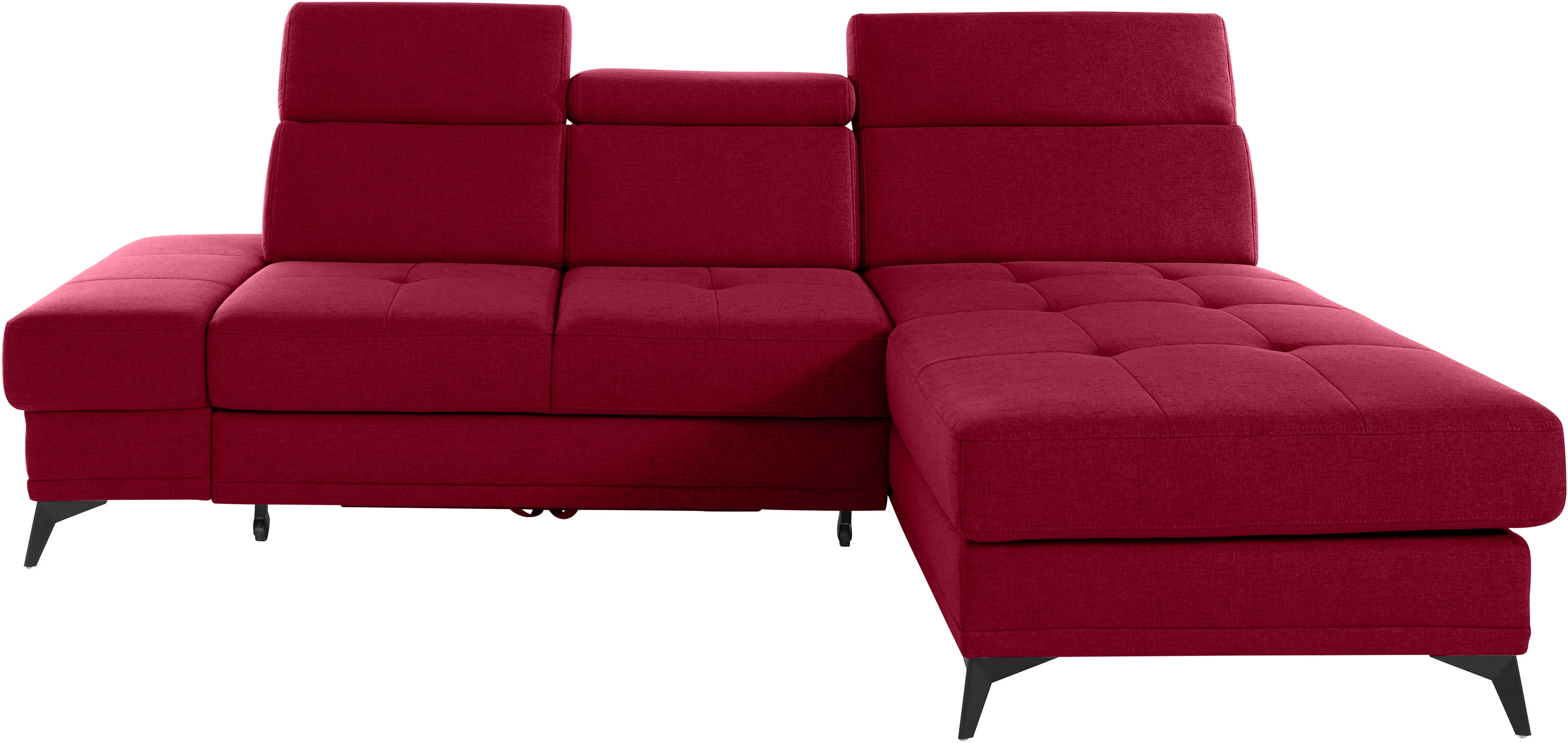OTTO home Ecksofa "Cardiz L-Form" inkl.Kopfteilverstellung und Federkern wahlweise mit Schlaffunktion