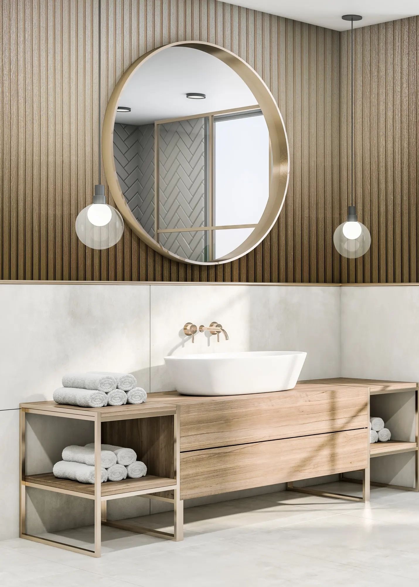 Marburg Vliestapete »Tapete Skandi Timber Wood«, uni, moderne Vliestapete für Wohnzimmer Schlafzimmer Küche