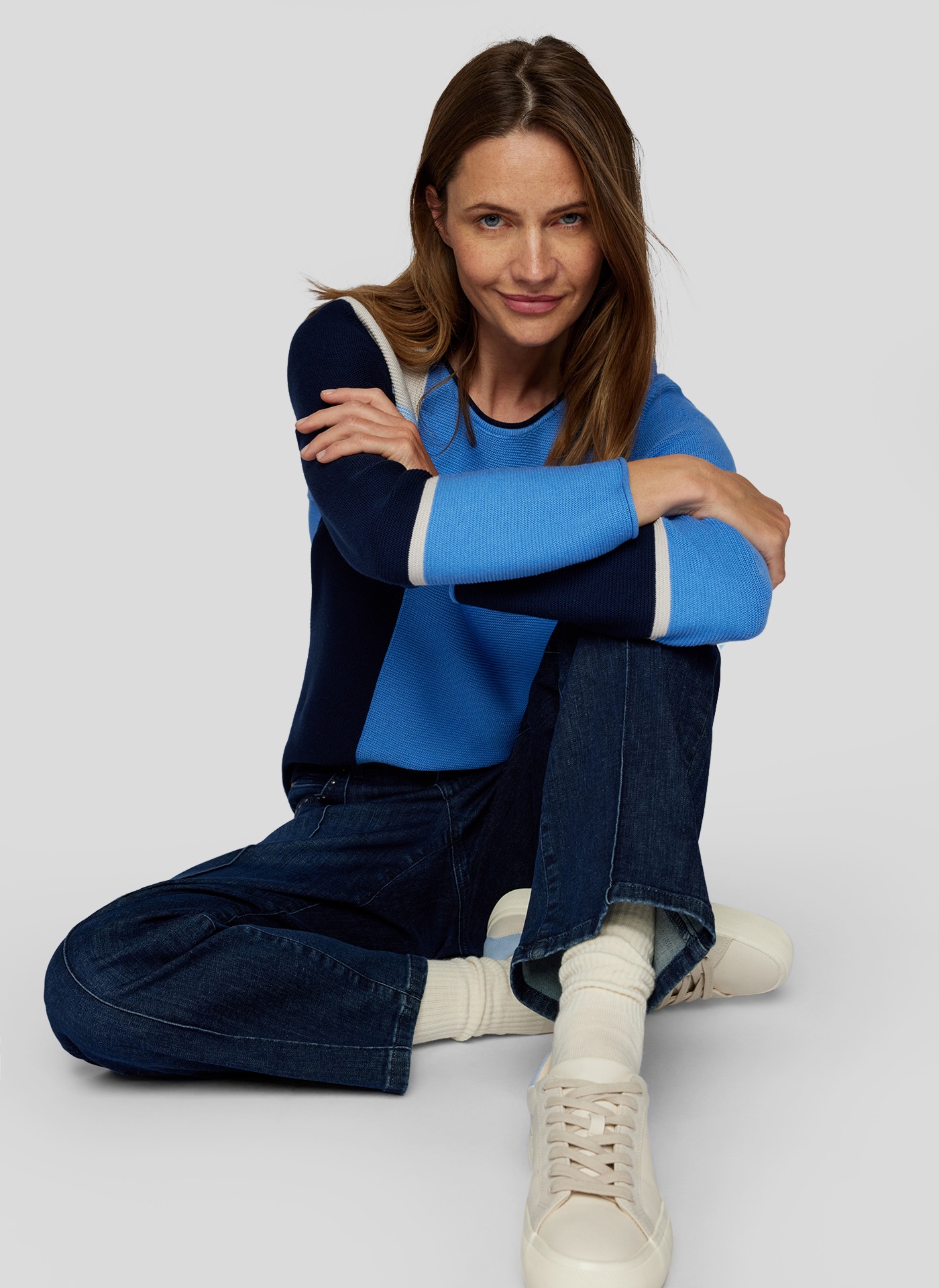 Rabe Strickpullover, im Colorblocking-Design