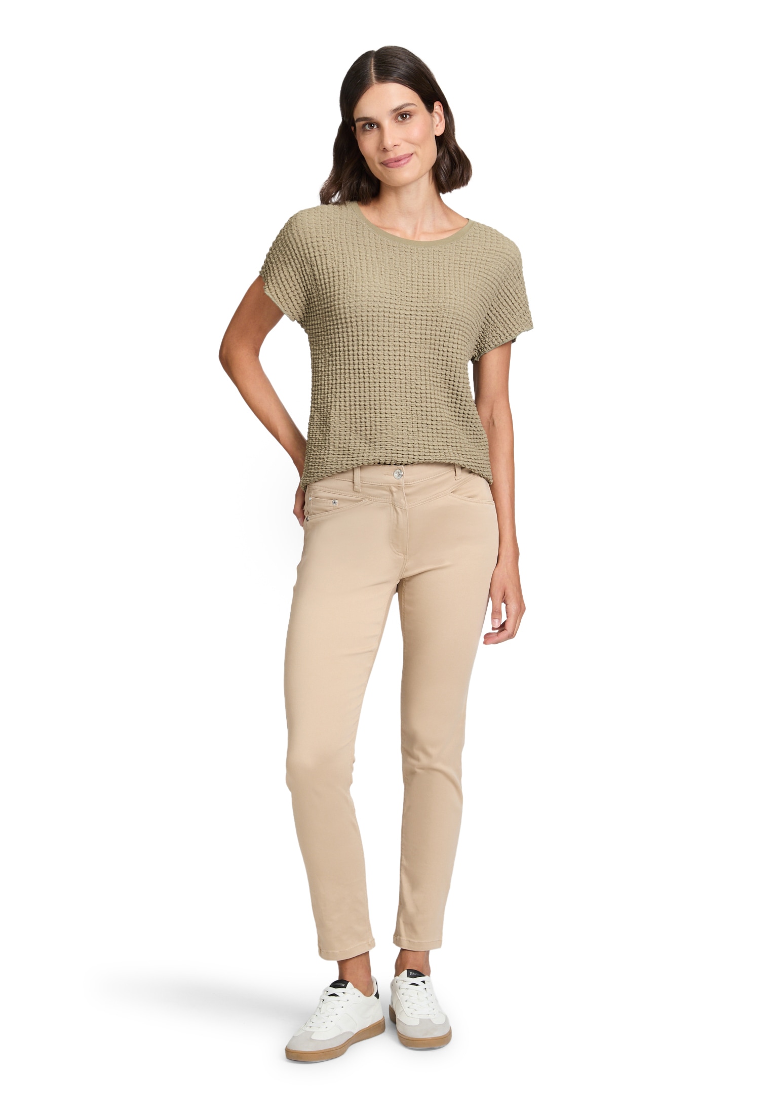 Betty Barclay Kurzarmshirt »Betty Barclay Strukturshirt mit U-Boot-Ausschnitt«, (1 tlg.), Material