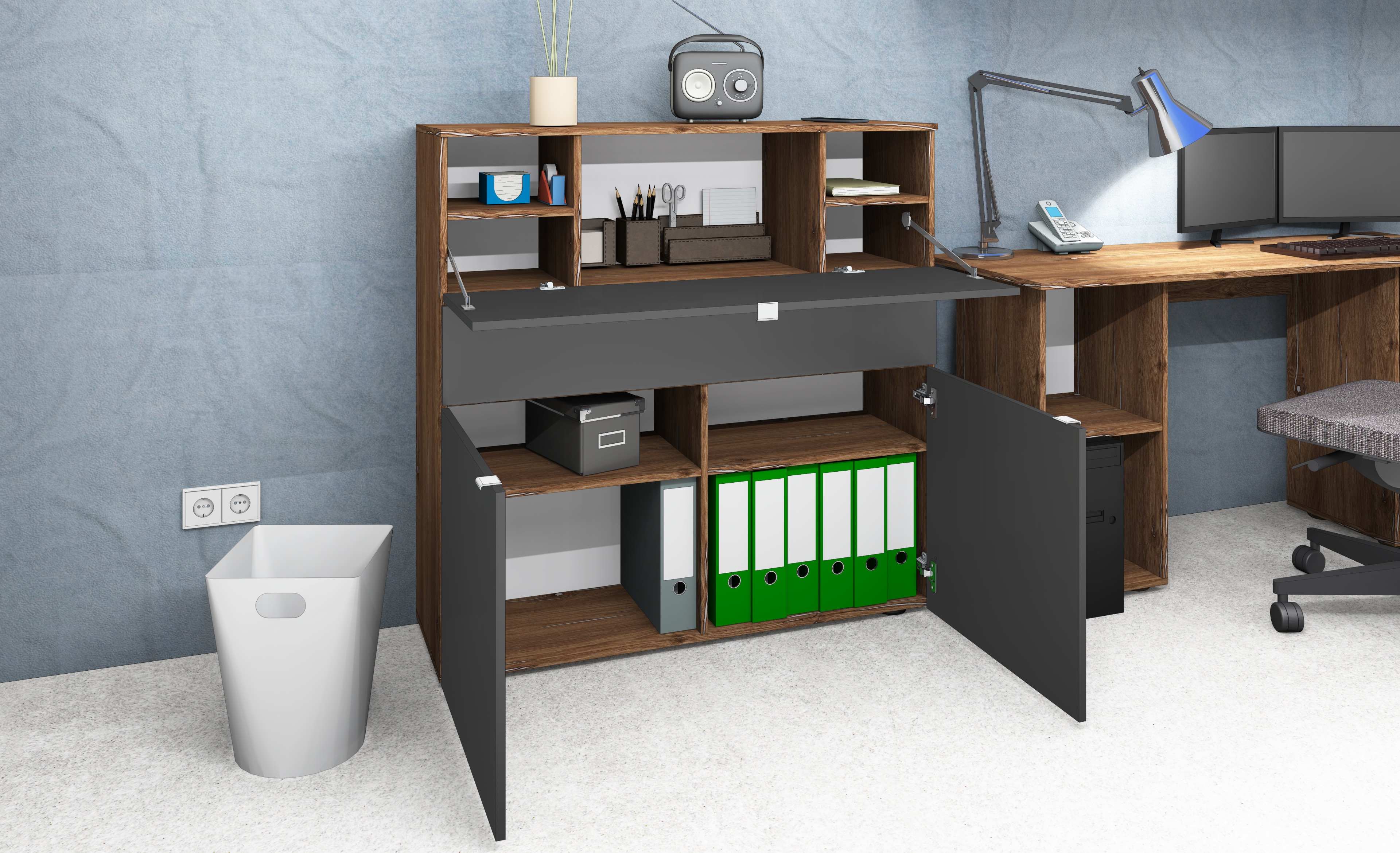 Thumbnail - borchardt Möbel Sekretär "Dolly" platzsparend, Home-Office-Schreibtisch, Breite 110 cm, Made in Germany