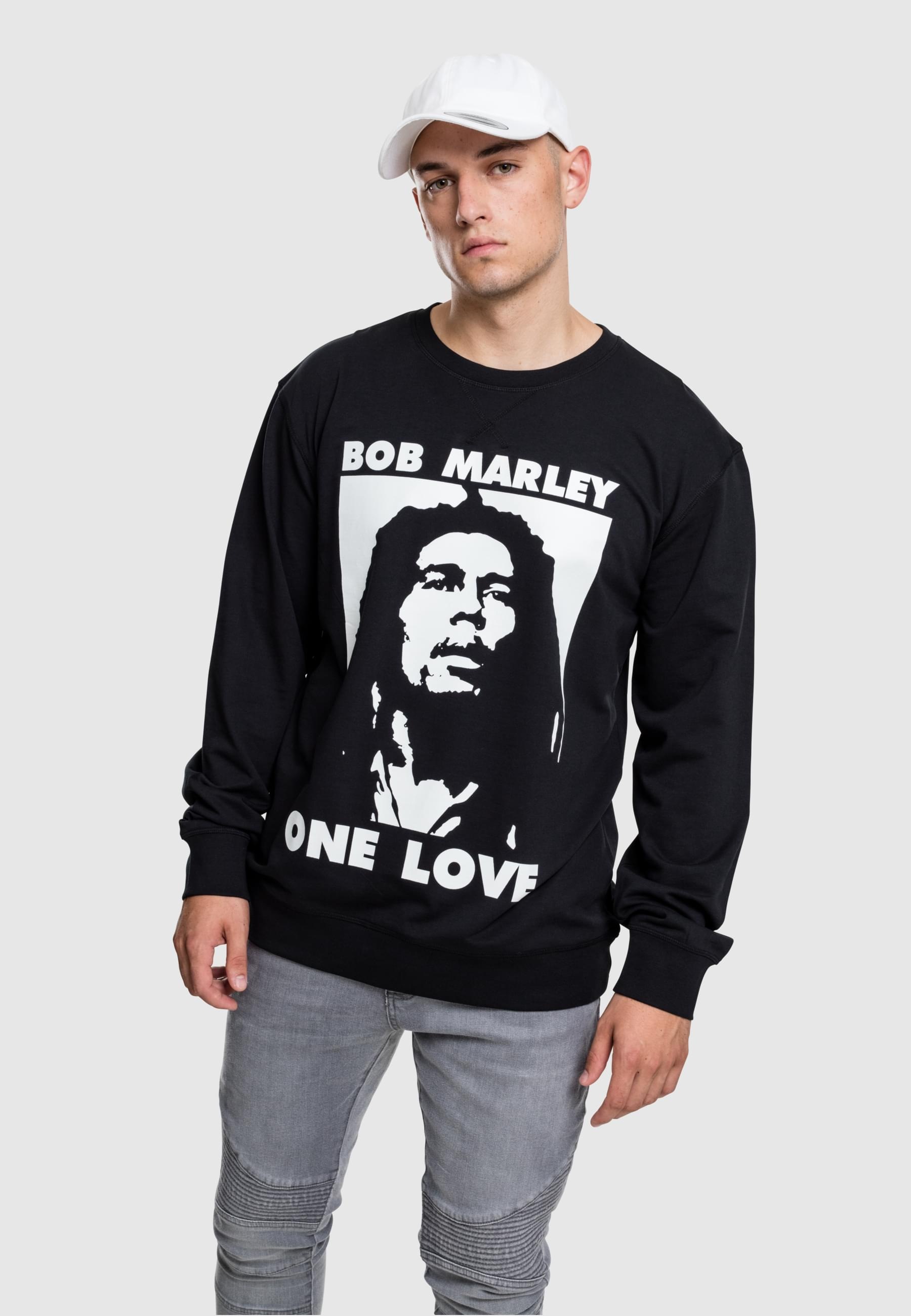 MisterTee Rundhalspullover »MisterTee Herren Bob Marley One Love Crewneck«, (1 tlg.)