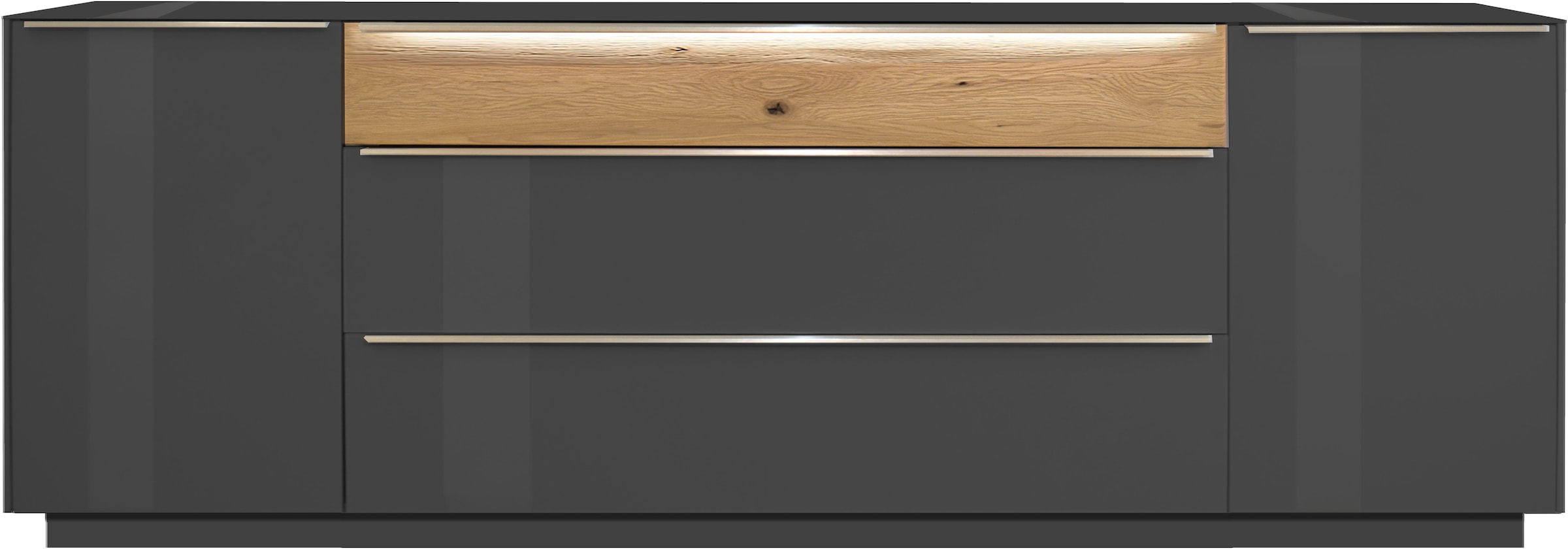 Mäusbacher Lowboard »Nova« Packung,  Lowboard, BHT 214/71/42 cm, inkl. Griffbeleuchtung, Türdämpfung