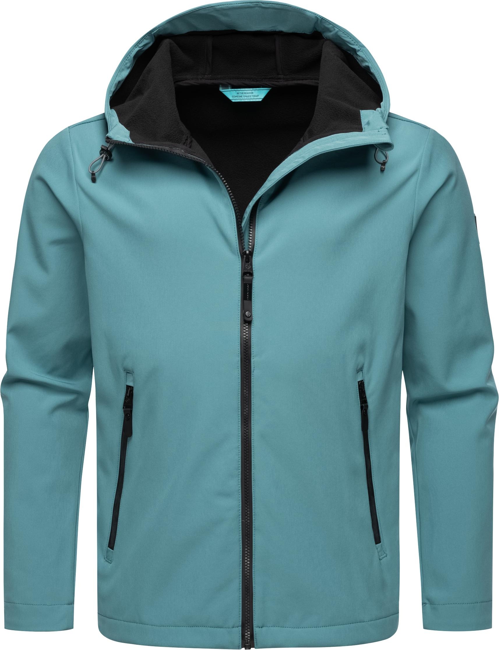 Ragwear Softshelljacke »Shellwie Warm«, mit Kapuze, wasserdichte Herren Übergangsjacke mit großer Kapuze