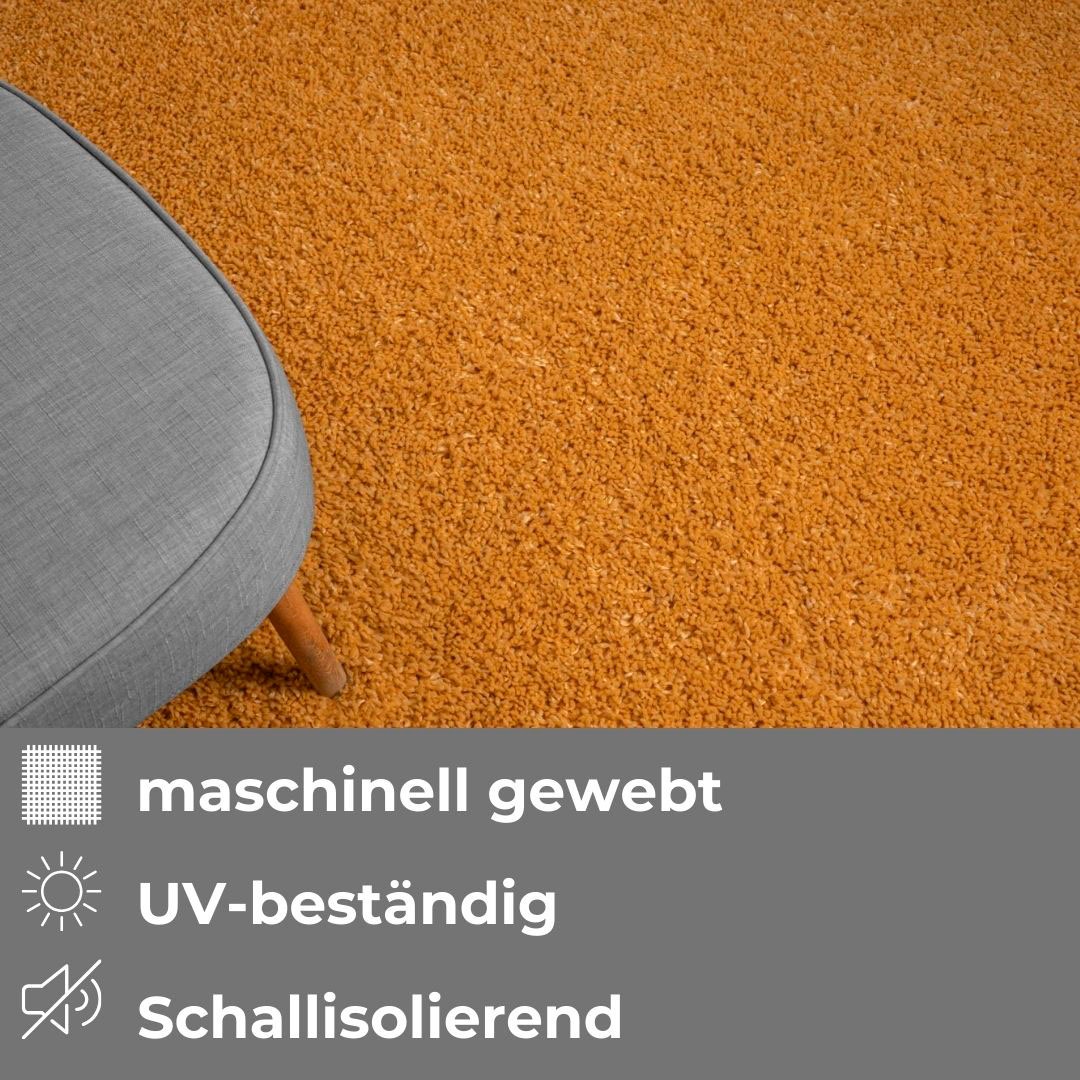 Hochflor-Teppich OTTO HOME "Banji", gold (goldgelb), B:120cm H:37mm L:180cm, Polypropylen (PP), Teppiche, Uni Farben, weich und flauschig, auch als Läufer & in rund erhältlich 3