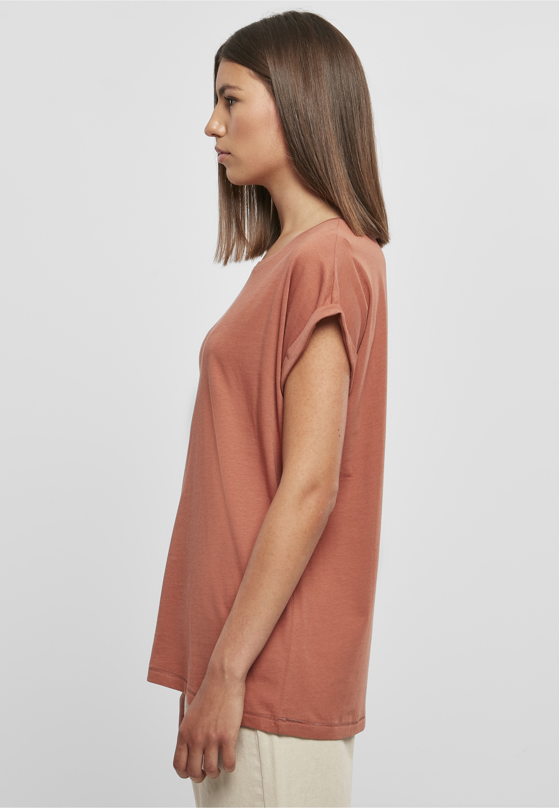 URBAN CLASSICS Kurzarmshirt »Urban Classics Damen Ladies Extended Shoulder Tee« 1 Stk.