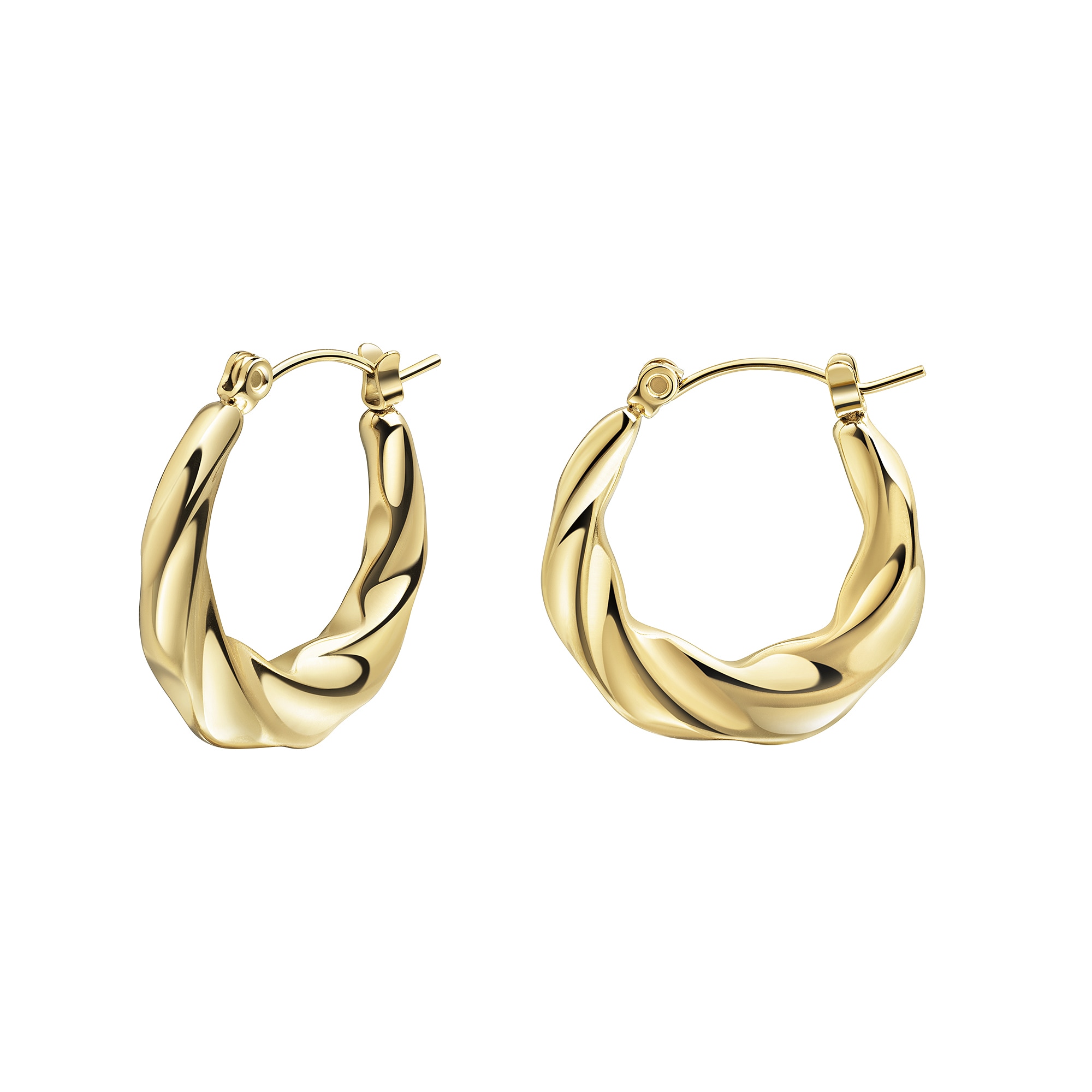 Zeeme Paar Creolen "Edelstahl/PVD gelb beschichtet" günstig online kaufen