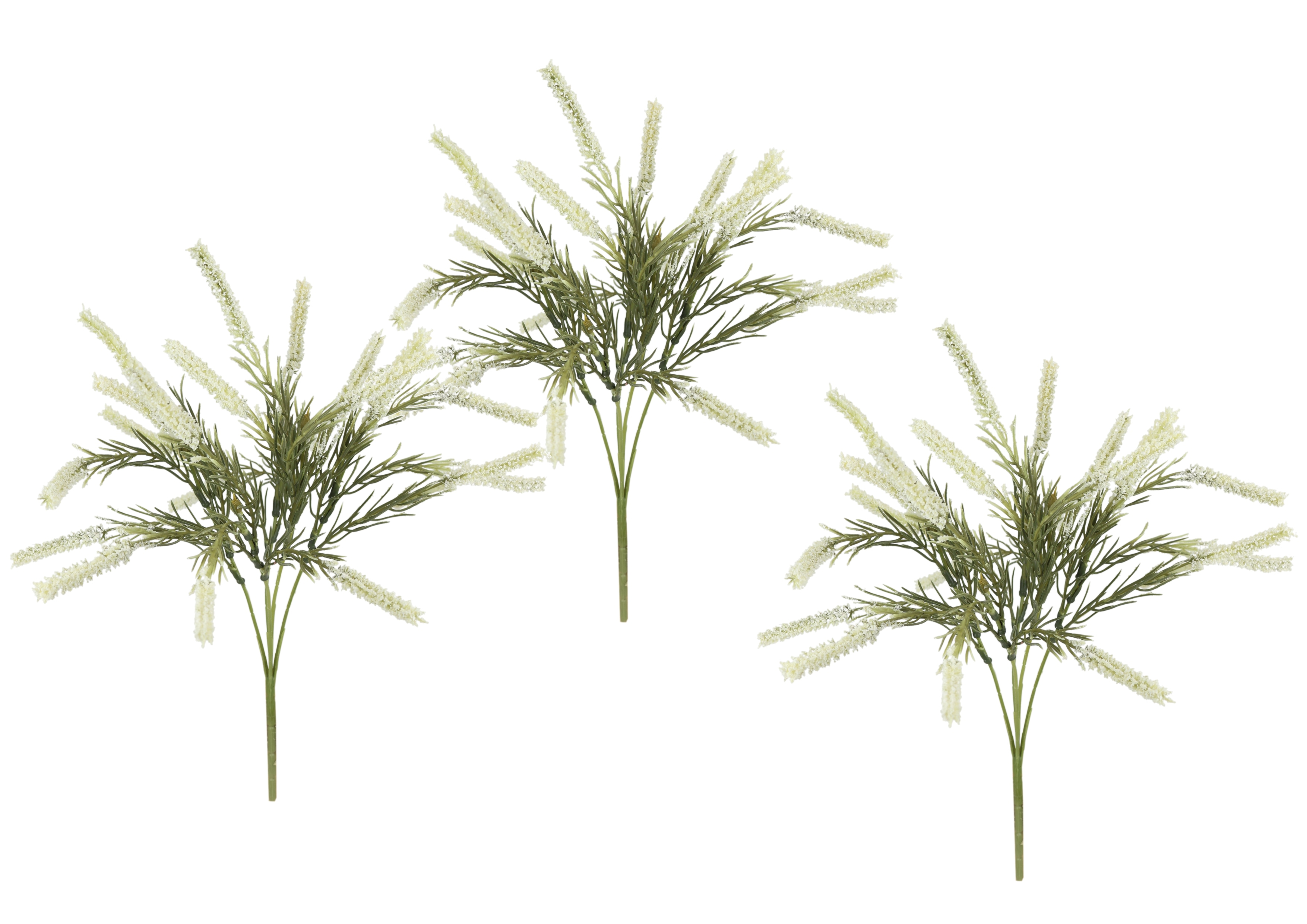 I.GE.A. "Erikabusch 3er Set" 35cm Erika Heidenkraut Strauch Bouquet Tischdeko Pflanze Herbstdeko