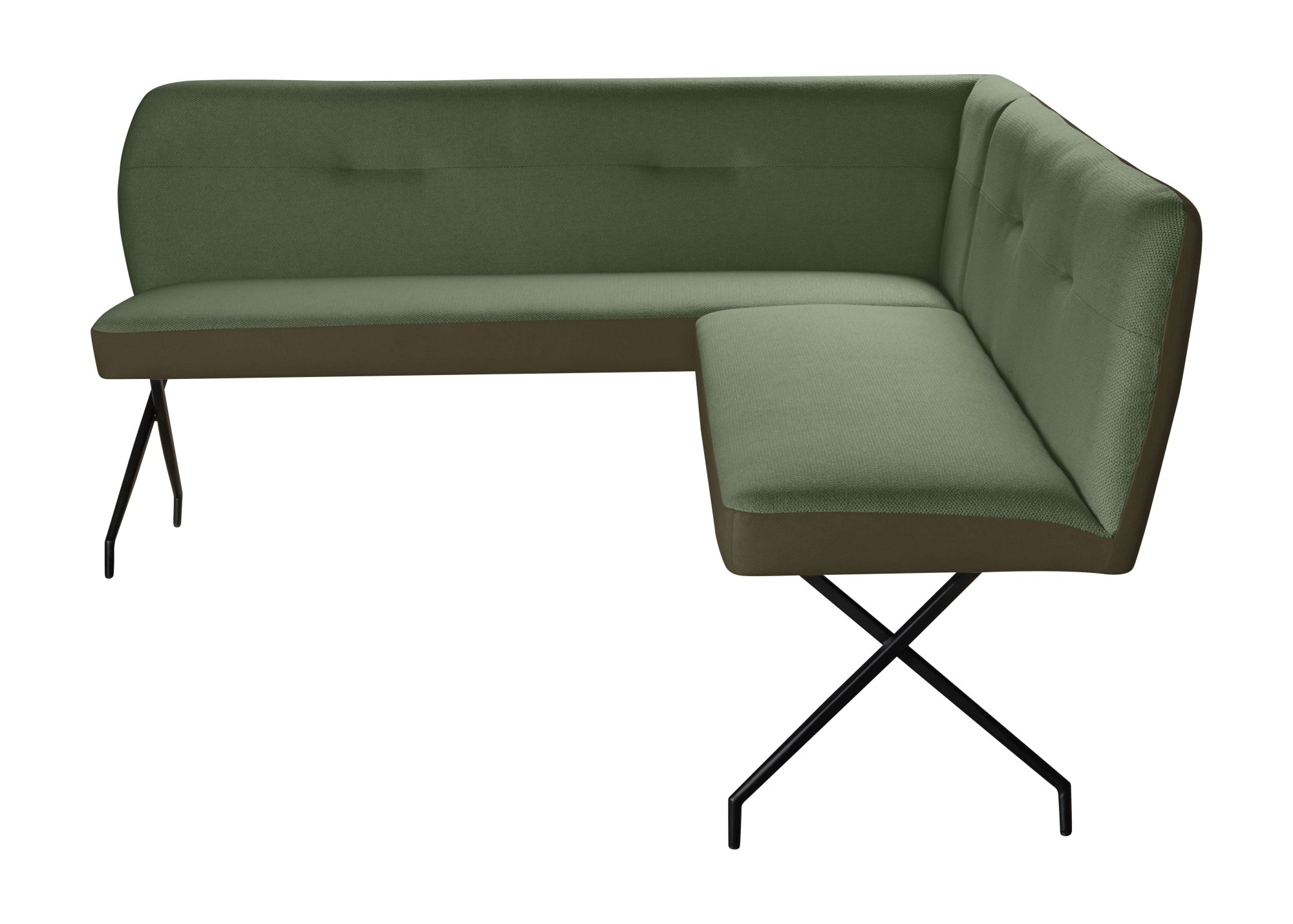 OTTO home Eckbankgruppe »Bruna Essecke, Sitzgruppe, Eckbankgruppe, Küchenbankgruppe« Set, 4tlg, 4 tlg. tlg. Stuhl: 360° drehbar (Rückst.), 2-Stoff-Design. Wellenfederung Eckbank