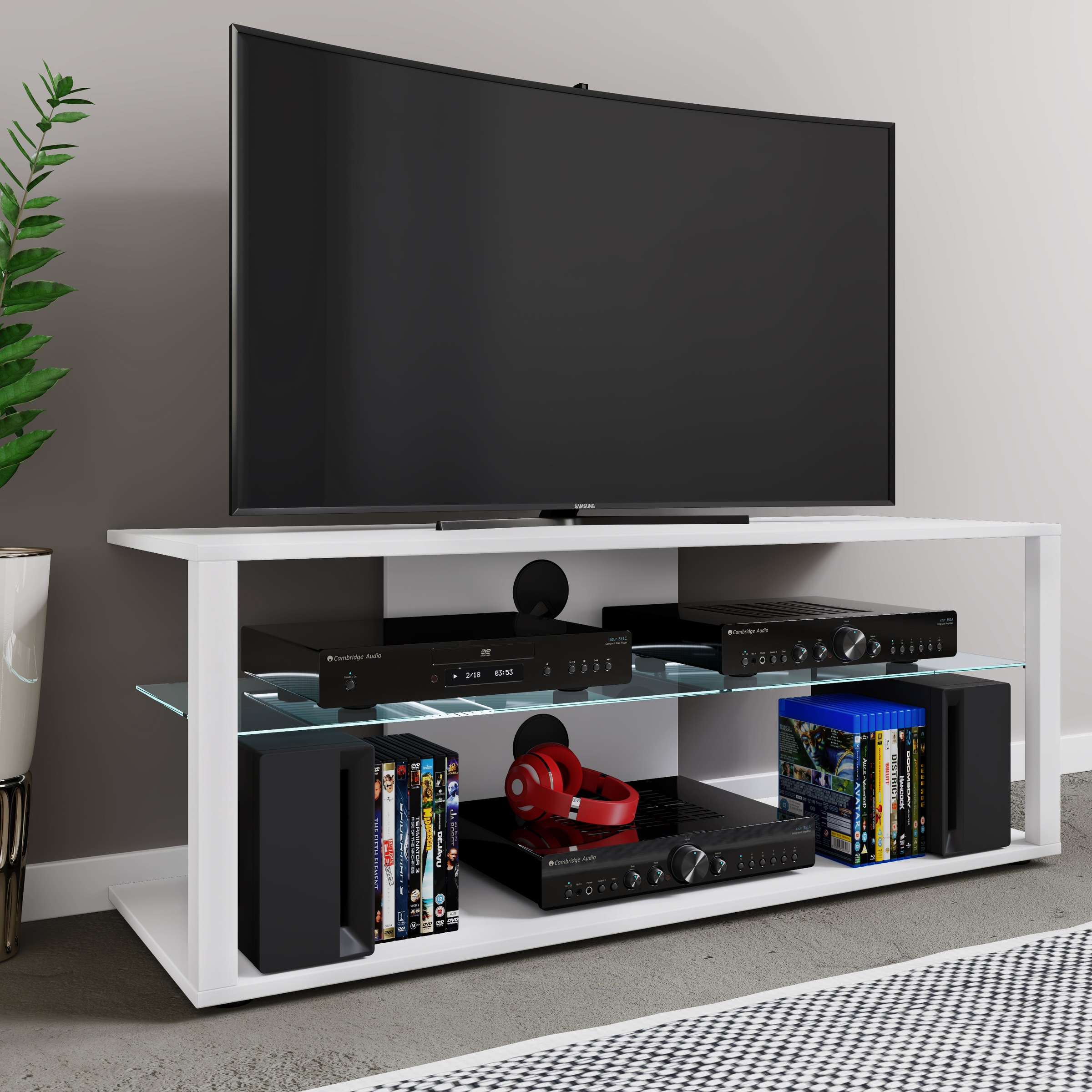 VCM Wohnzimmertisch »TV Lowboard Fernsehschrank Konsole Rack Folas XL«