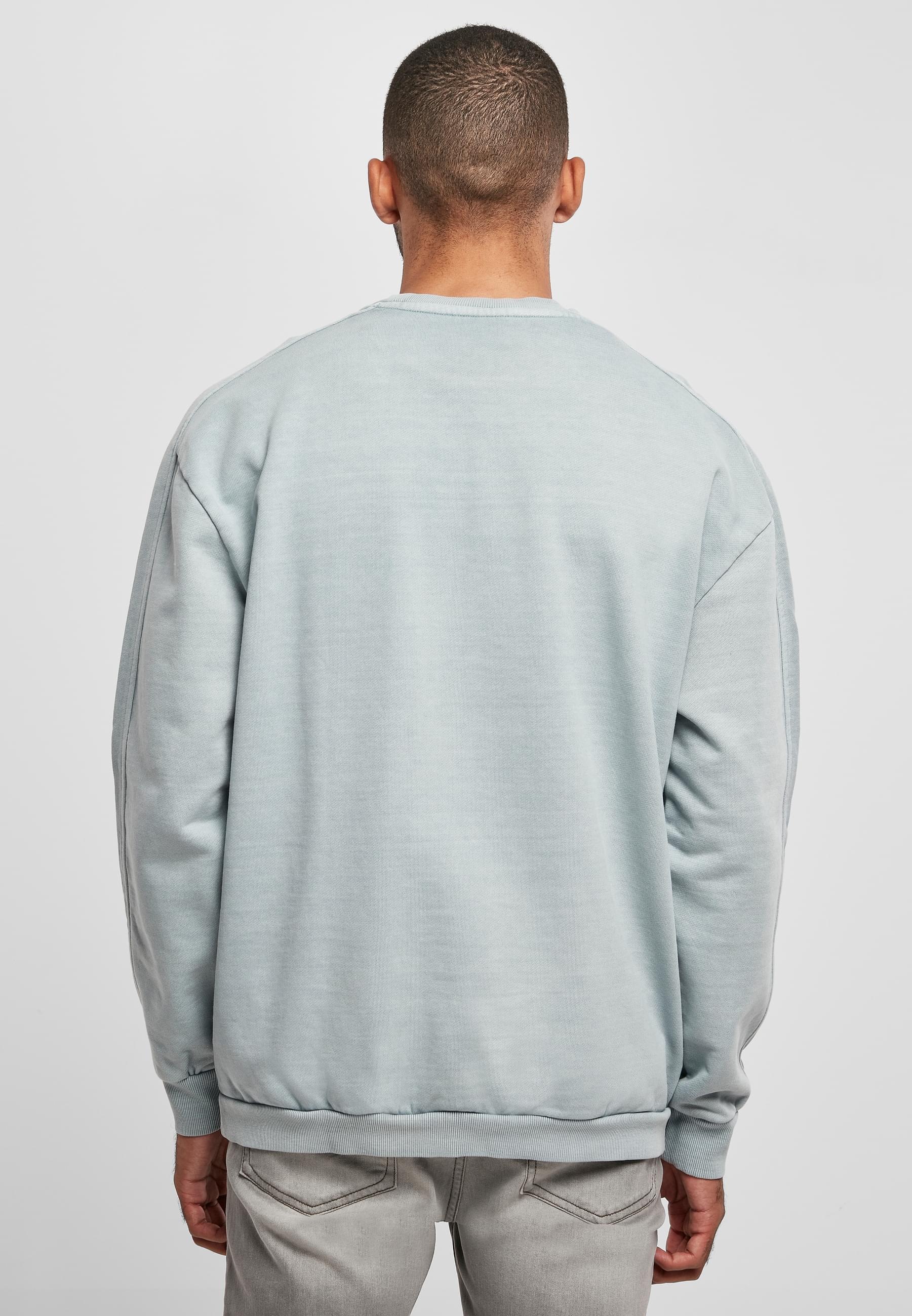 URBAN CLASSICS Rundhalspullover »Urban Classics Herren Heavy Terry Garment Dye Crew«, (1 tlg.)