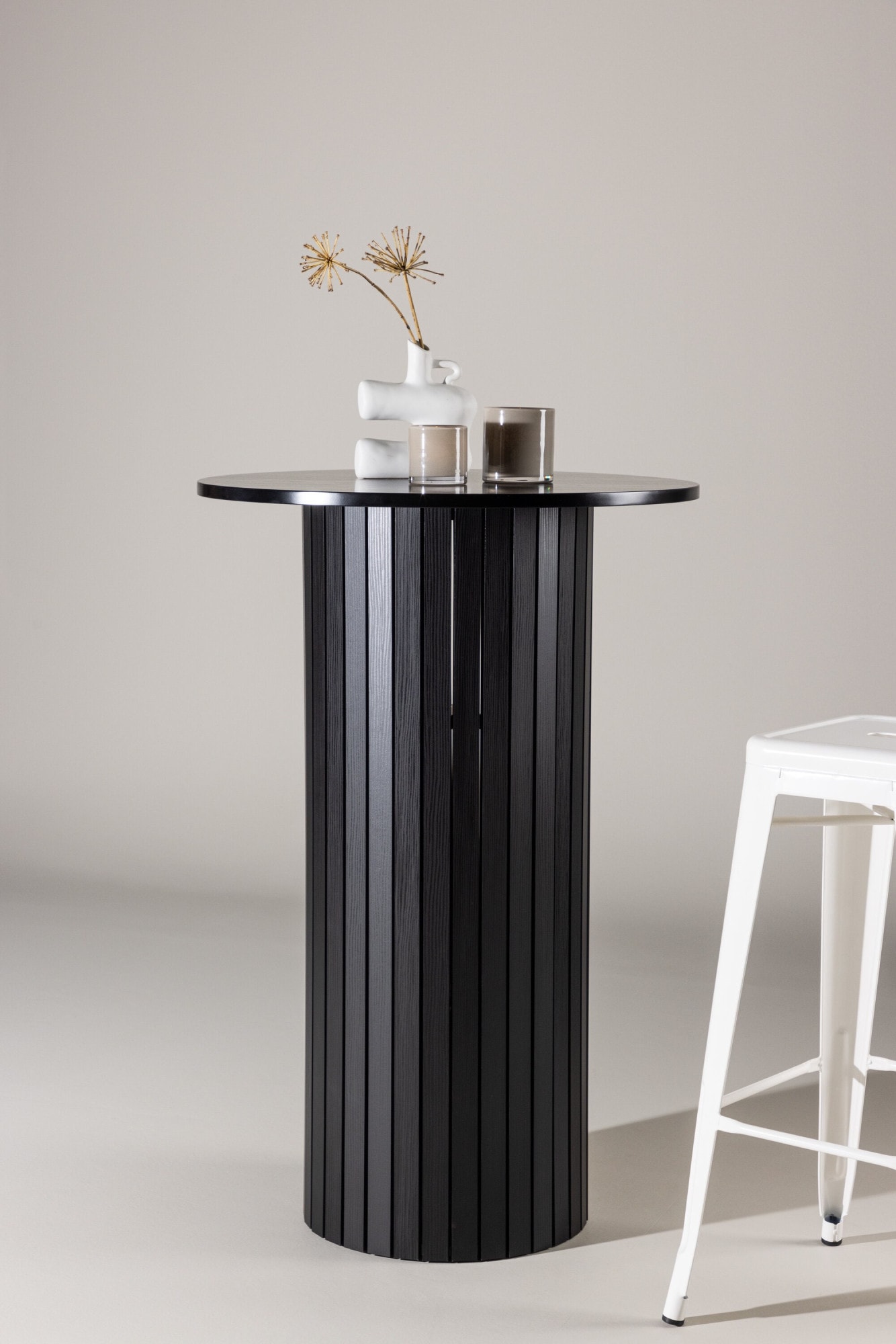 Venture Home Tresentisch "Härön, runder Bartisch Ø 70 × 105 cm" Tresentisch, Tischplatte, Stahlbeine, rund, hoch