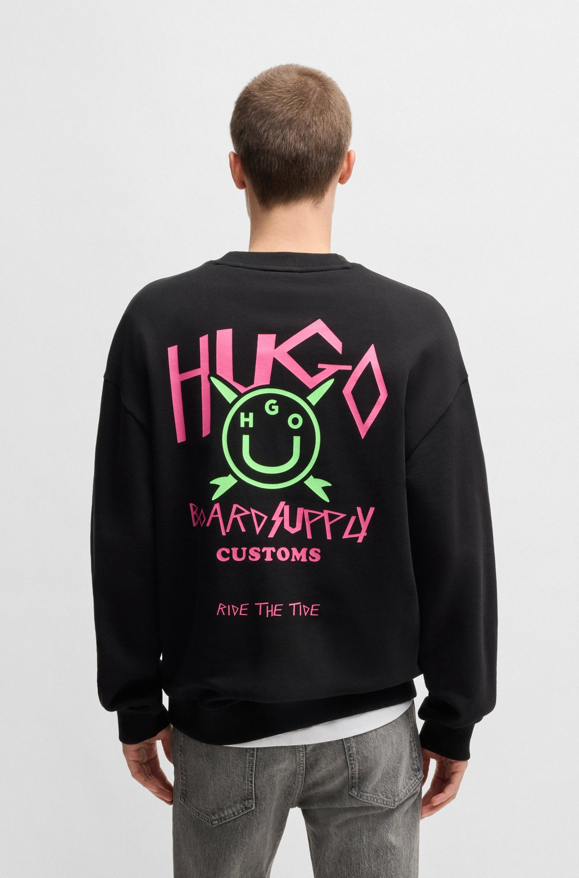 HUGO Blue Sweatshirt »Nigotil«, Unisex, mit großem Rückendruck