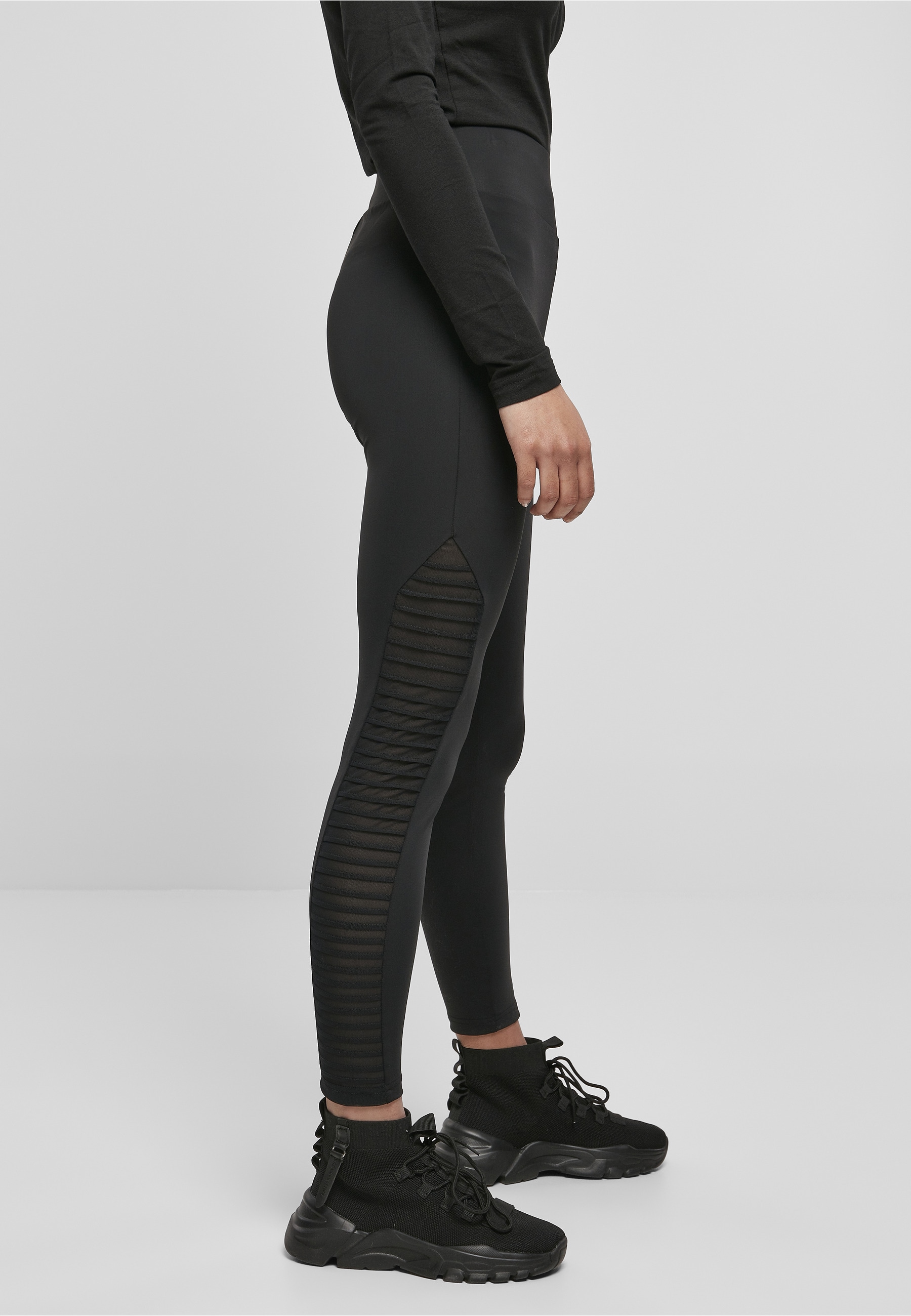URBAN CLASSICS Leggings »Urban Classics Damen Ladies Highwaist Biker Tech Mesh Leggings«