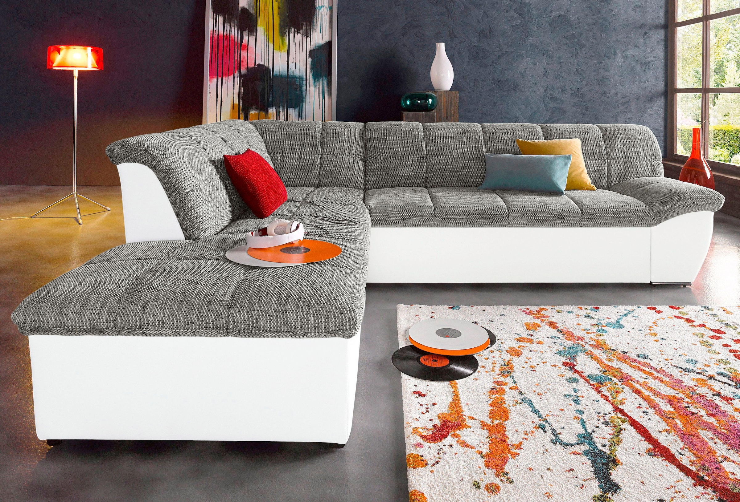 DOMO collection Ecksofa "Splash, aktuelle Sitz- und Rückensteppung, Materia günstig online kaufen