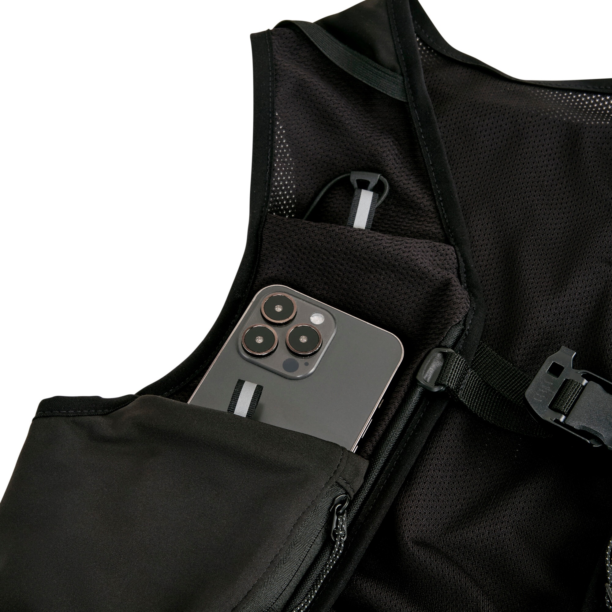 PUMA Funktionsweste »RACE DAY RUNNING VEST« anliegende Passform, mit Reißverschlusstasche, mit Pfeife