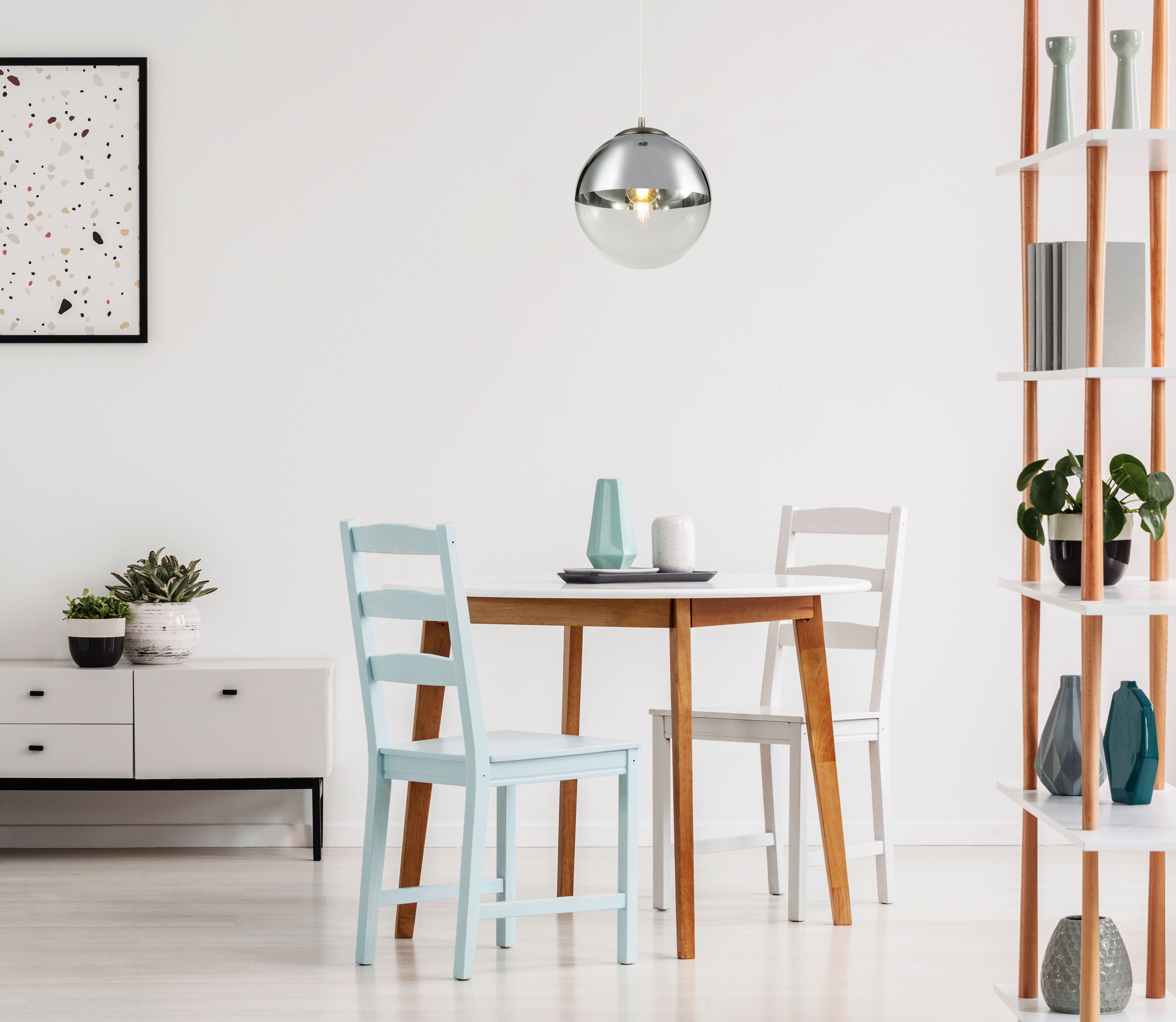 GLOBO LIGHTING Hängeleuchte »VARUS« E27 1 Stk. Hängeleuchte für Esszimmer Nickel matt