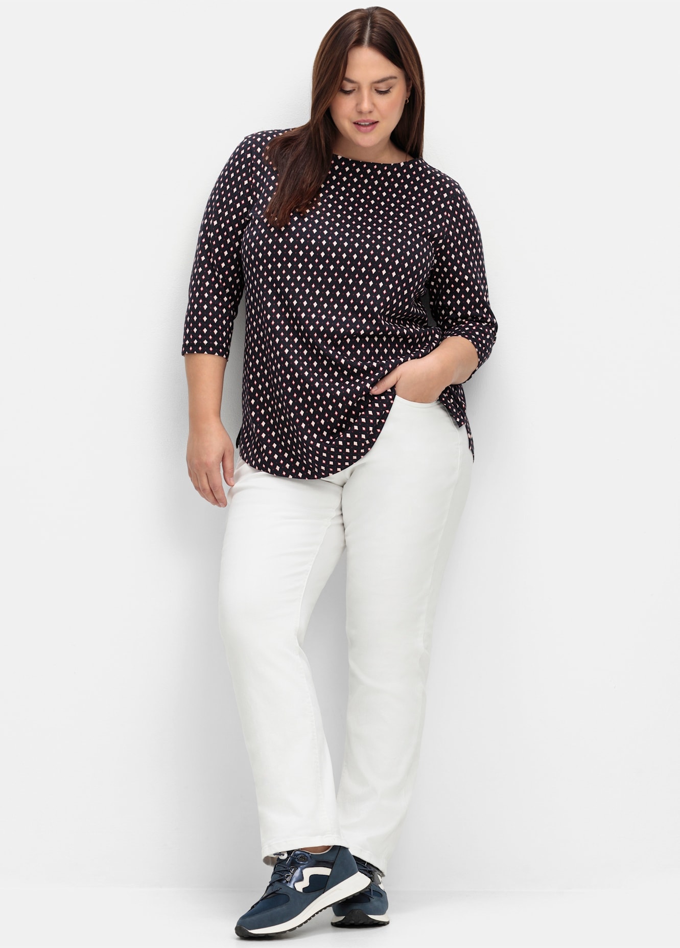 Sheego 3/4-Arm-Shirt "3/4-Arm-Shirt" 1 Stk. tlg. günstig online kaufen