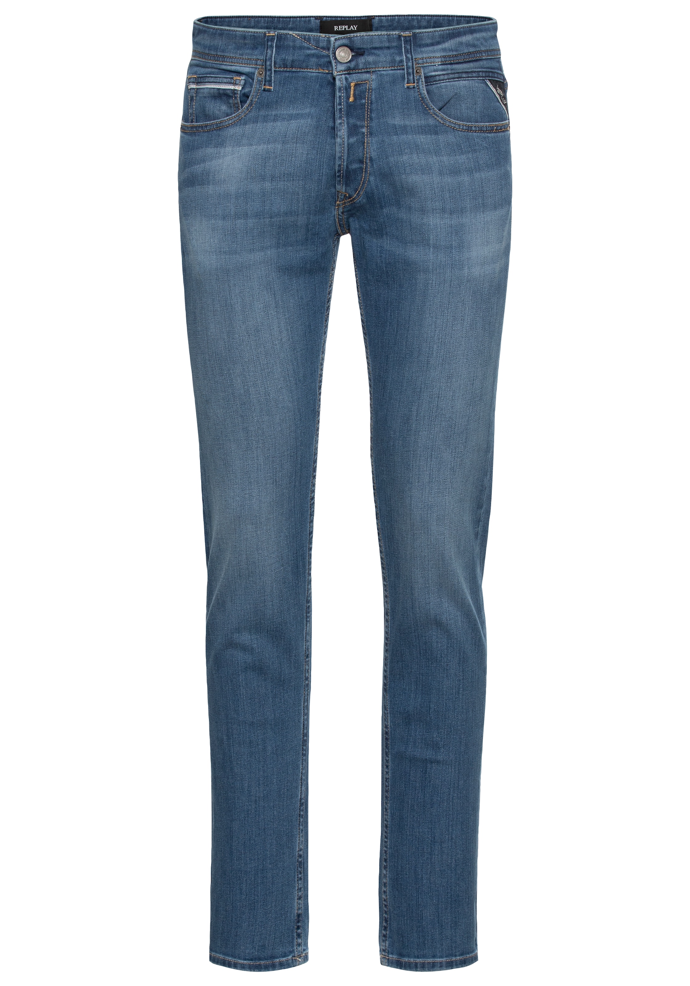 Replay Herren Jeans GROVER Straight Fit - Slim Leg - Blau - Medium Blue Den günstig online kaufen