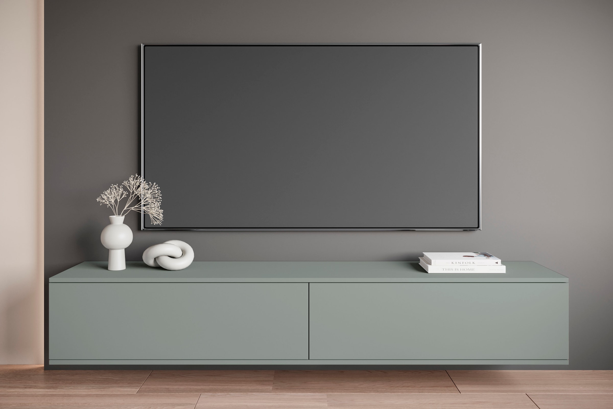 OTTO home Lowboard »Kenia« 1 Stk. tlg. 2 Klappen – flexibel hängend oder stehend montierbar