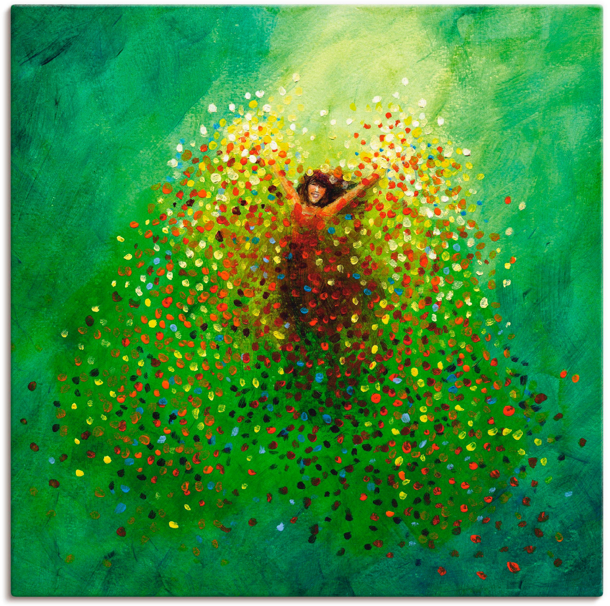 Artland Leinwandbild "Sich selbst feiern" Frau 1 Stk. tlg. als Leinwandbild günstig online kaufen