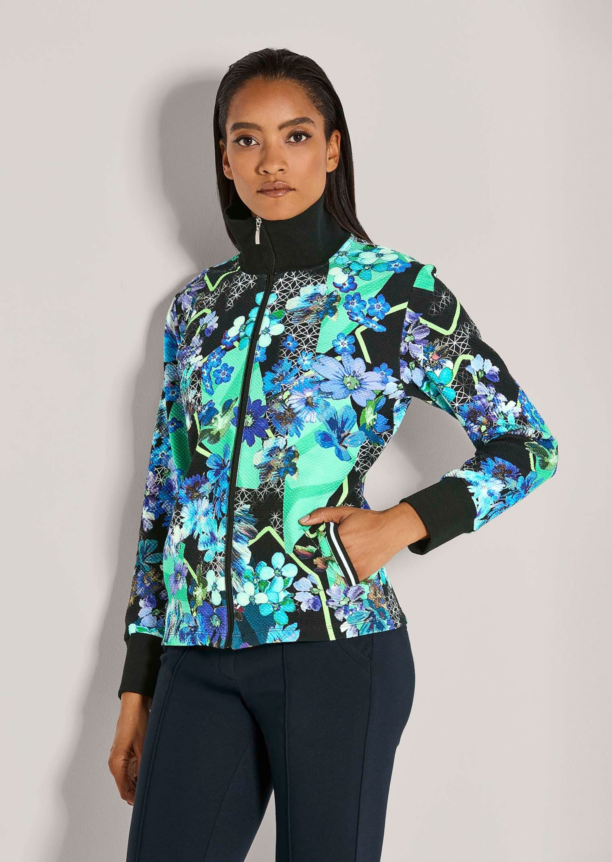 Thumbnail - MADELEINE Kurzjacke "Blouson Florale Stretchjacke mit Reißverschluss"