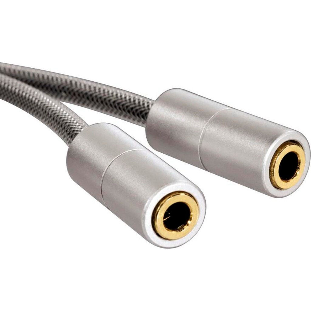 Hama Audio-Kabel »Klinkenstecker Klinkenkabel Kopfhörer Adapter (15 cm) 3,5 mm«, 3,5-mm-Klinke, 3,5-mm-Klinke, 10 cm