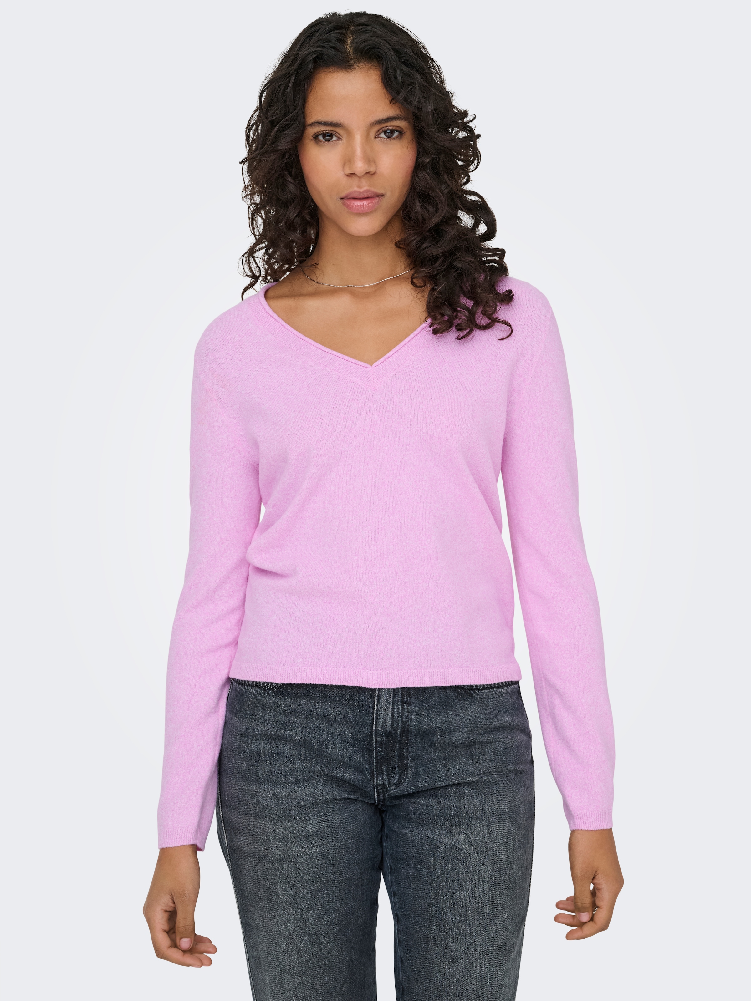 ONLY "ONLLOYAL LIFE LS V-NECK PULLO KNT NOOS" Materialmix