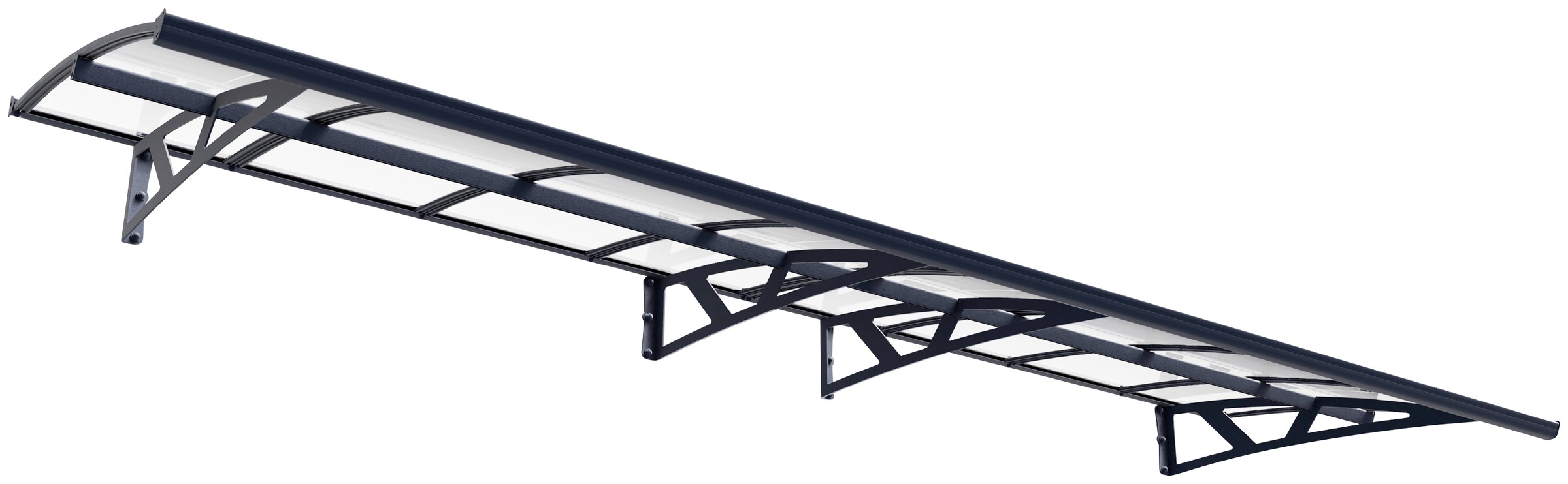 Vordach "Amsterdam 4460", B/H/T: 447cm x 33cm x 139cmanthrazit, PALRAM - CANOPIA, Vordächer, BxT: 447x139 cm