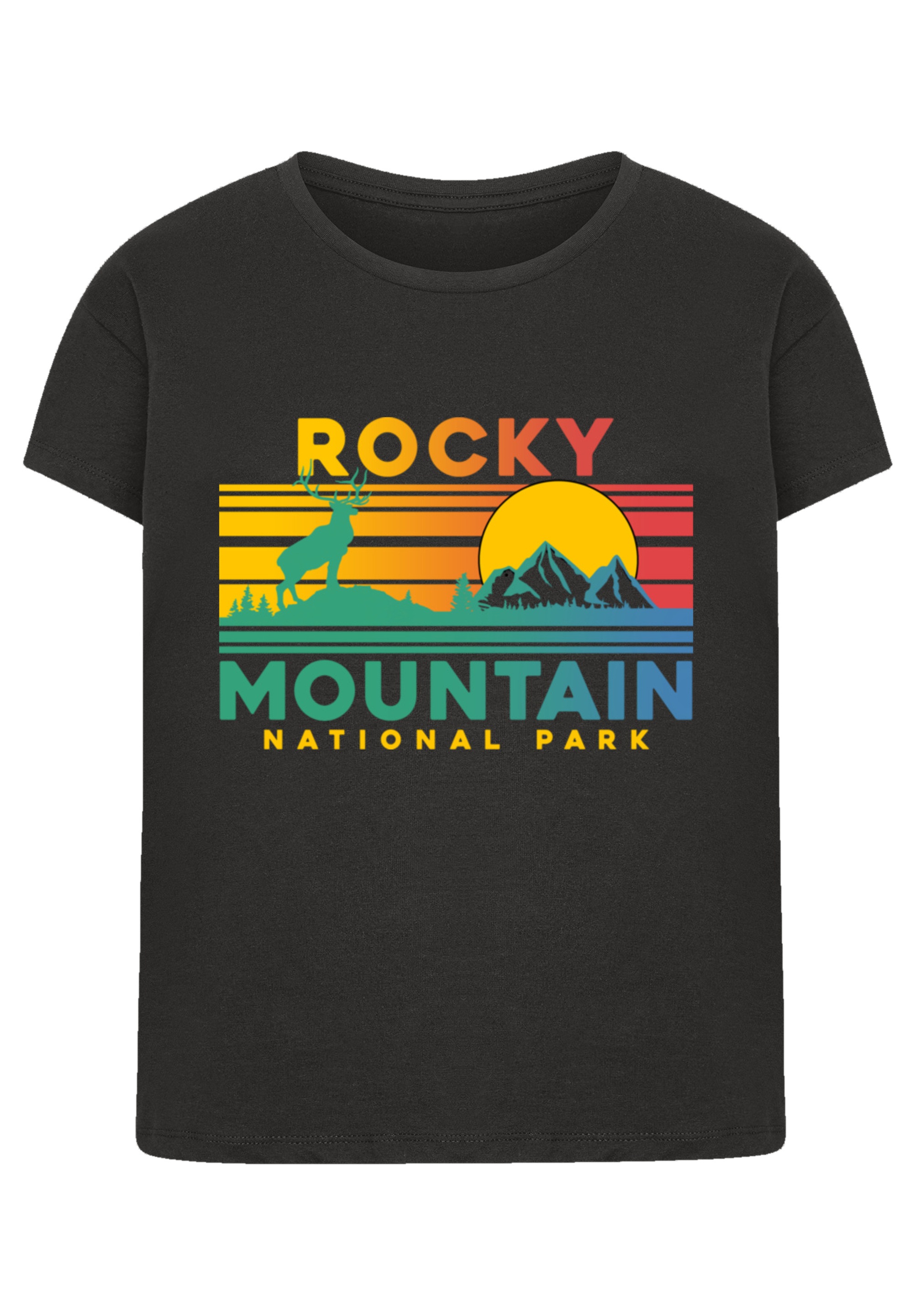 F4NT4STIC T-Shirt "US National Parks Rocky Mountain Sunset", Premium Qualit günstig online kaufen