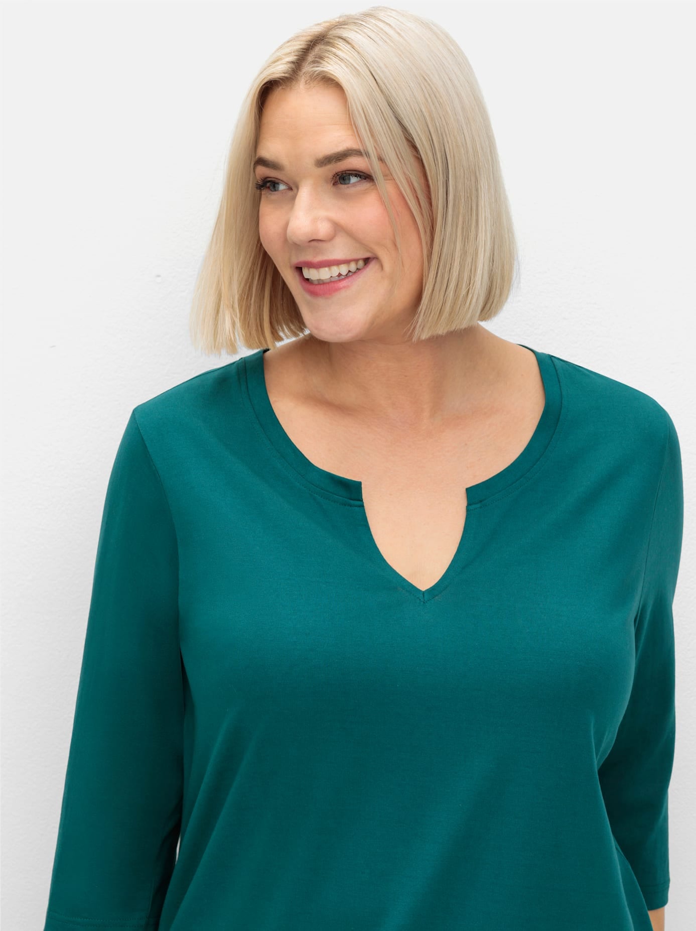 Sheego 3/4-Arm-Shirt »3/4-Arm-Shirt«, (1 tlg.)