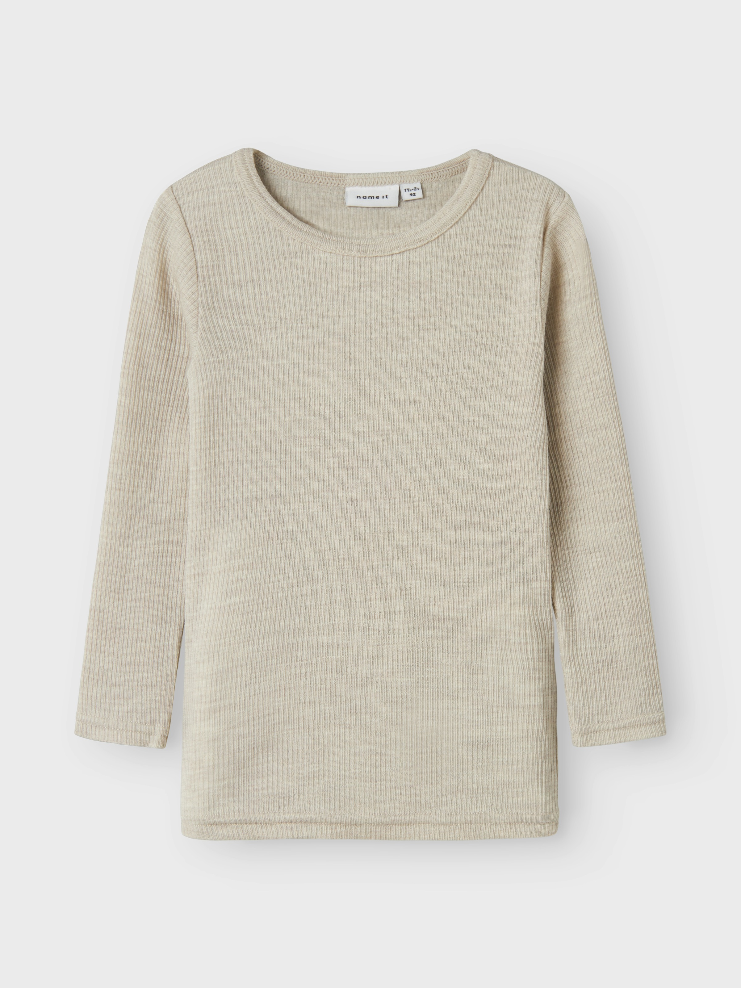 Name It Langarmshirt »NMNWAX WOOL RIB LS TOP NOOS«, aus reiner Merinowolle