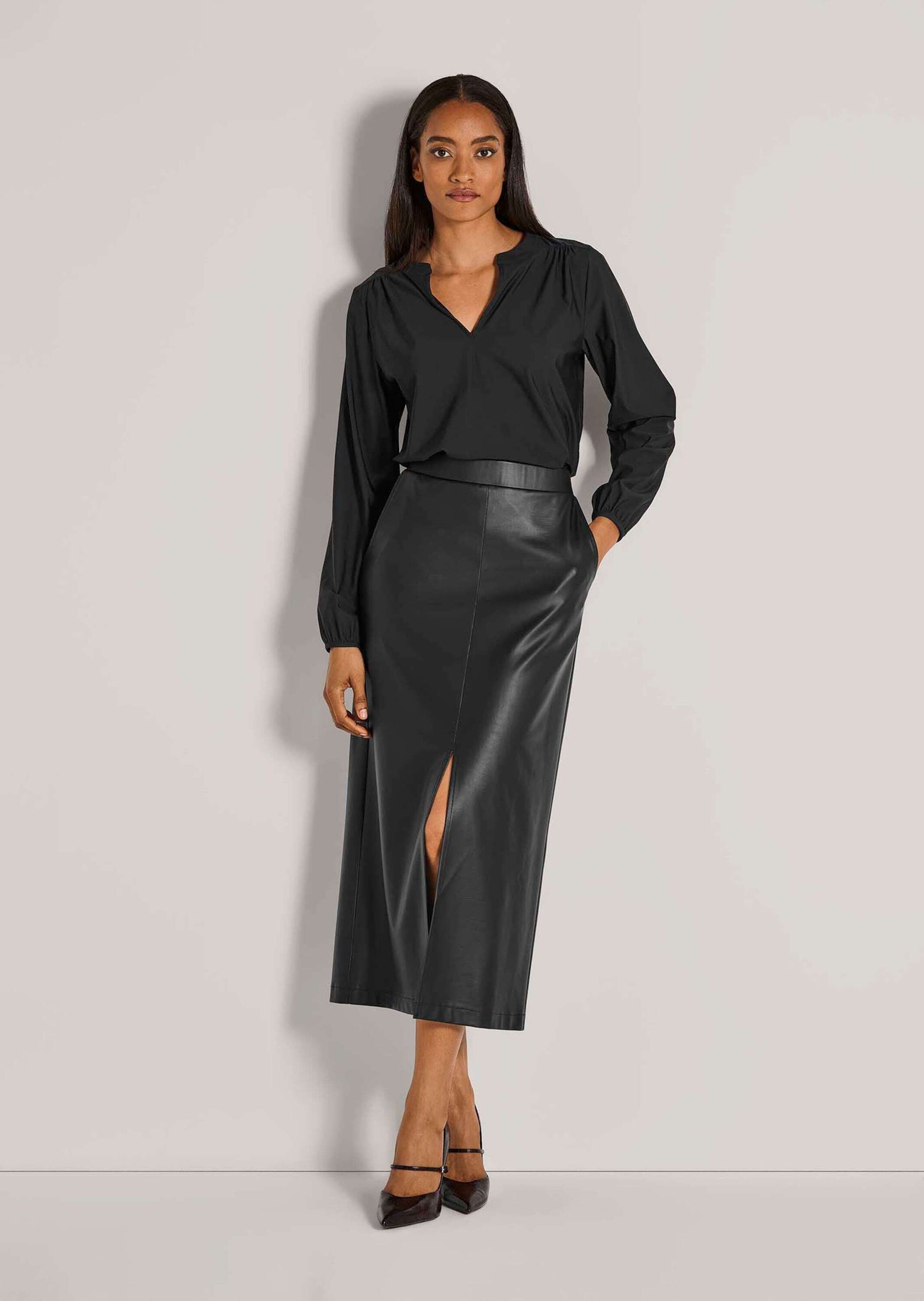 MADELEINE Midirock "Lederrock Eleganter Rock aus Leder-Imitat" Lederimitat günstig online kaufen