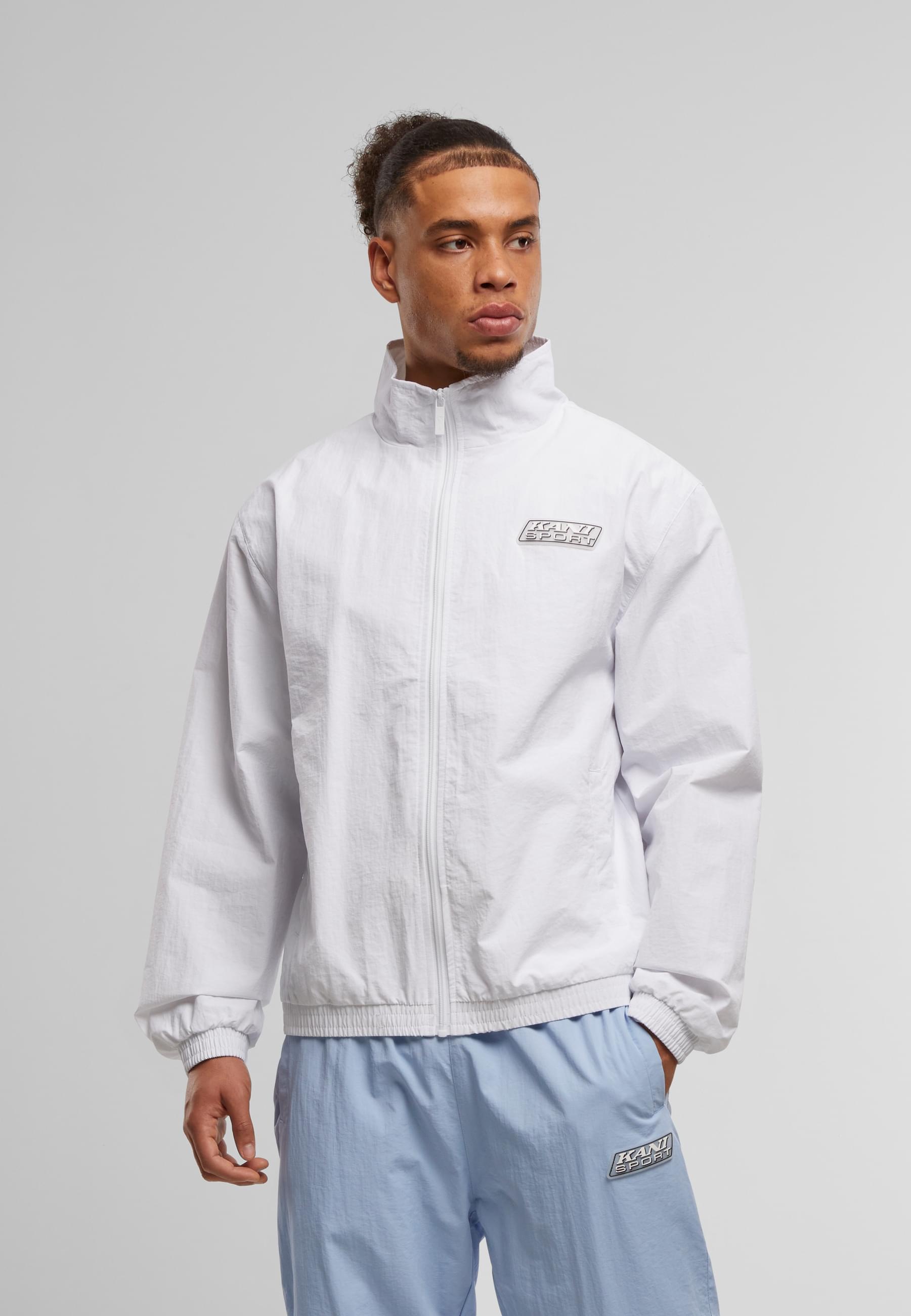 Karl Kani Trainingsjacke »Karl Kani Sport Patch Essential Trackjacket white«, (1 St.), ohne Kapuze
