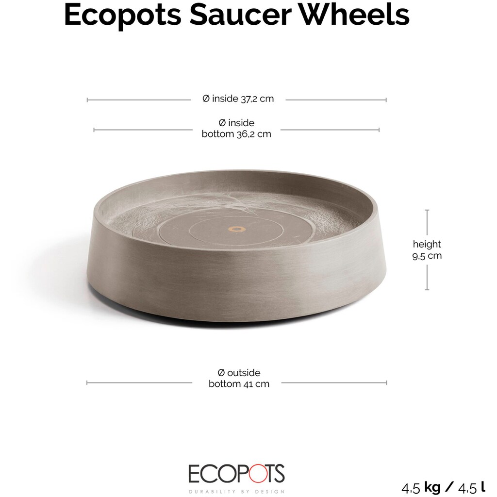 ECOPOTS Topfuntersetzer »mit Rollen Oslo 45 Taupe«