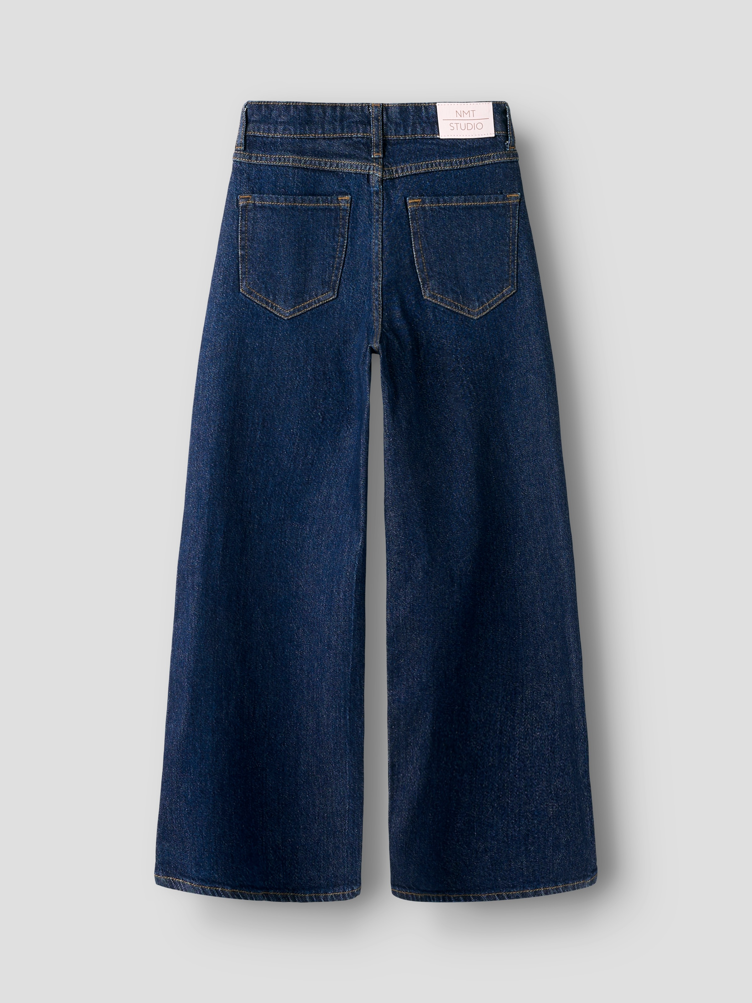 Name It Jeans Taille Haute Bella W Pleat Fit 3020 Dark Blue Denim / Unwashed 10 Années Filles 3