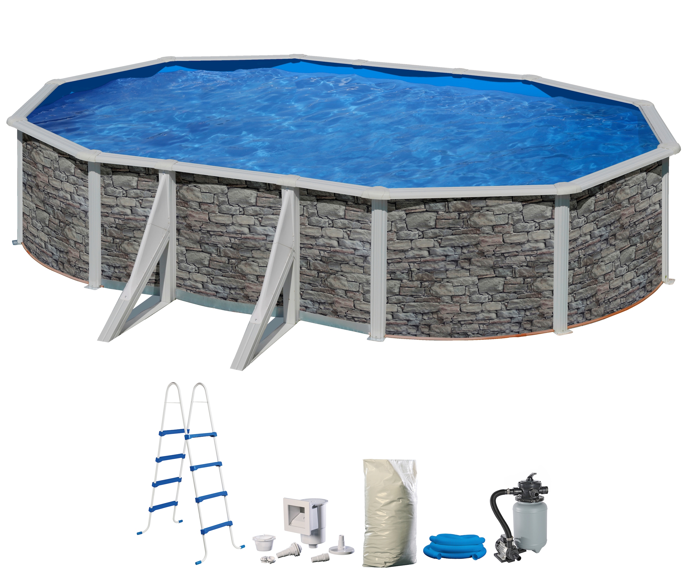 my POOL BWT Ovalpool in moderner Steinoptik, Höhe 132 cm, verschiedene Größ günstig online kaufen