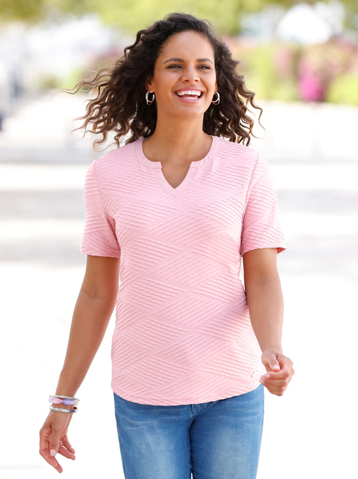 Casual Looks V-Shirt "Shirt" 1 Stk. tlg. günstig online kaufen