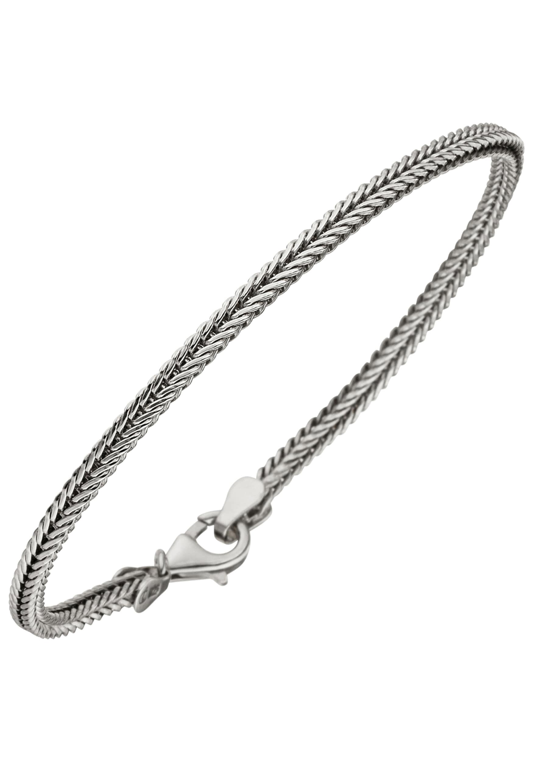 Silberarmband JOBO, silber (silber 925), Armbänder, Damen, 19cm, Silber 925 (Sterlingsilber), Silberarmband, Fuchsschwanzarmband 925 Silber 19 cm