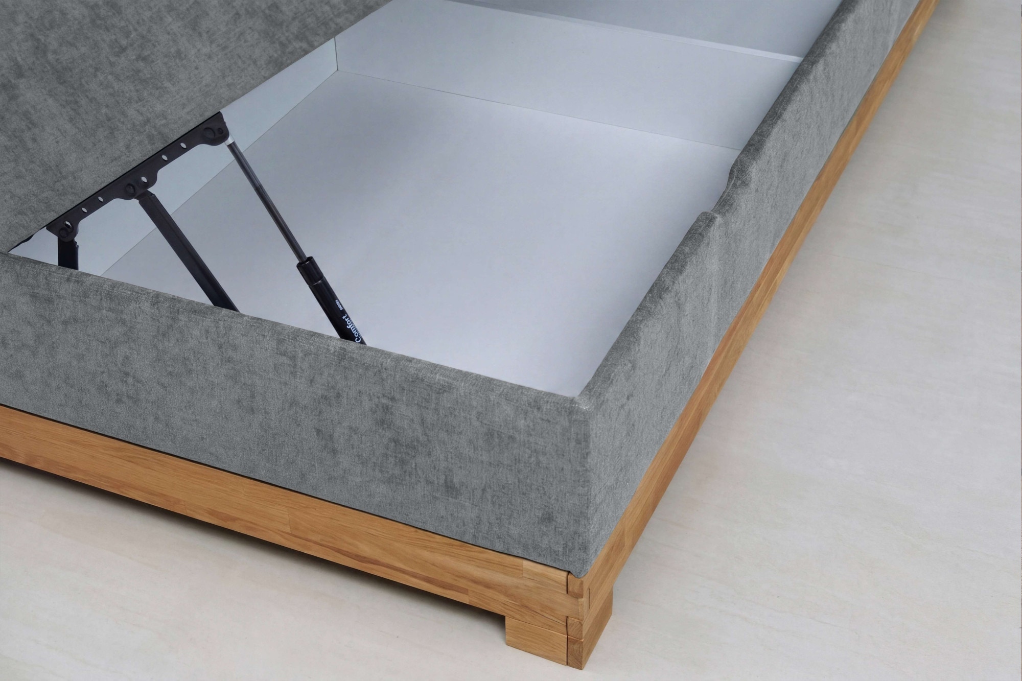 OTTO home Boxbett »Fennor, Doppelbett, Polsterbett, Federkernbett, Komforbett, 160/180 cm« Boxbett: 5-Z-Taschenfederkern im Unterbau, Härtegrad 3, inkl. Topper