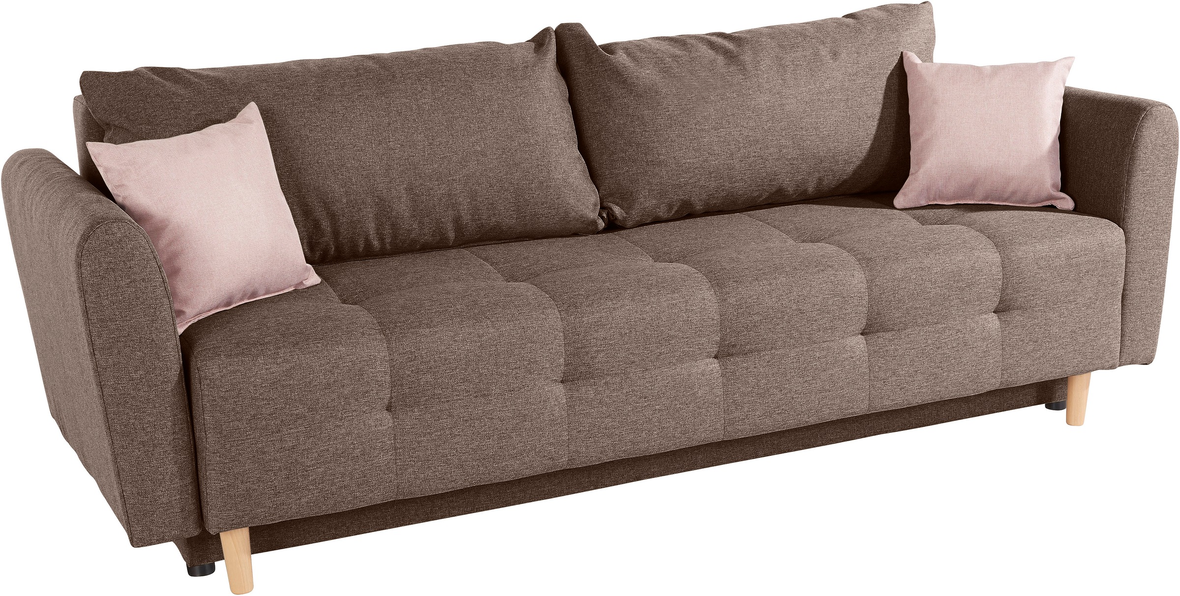 Home affaire Schlafsofa "Nordic" inklusive Bettkasten und Zierkissen günstig online kaufen