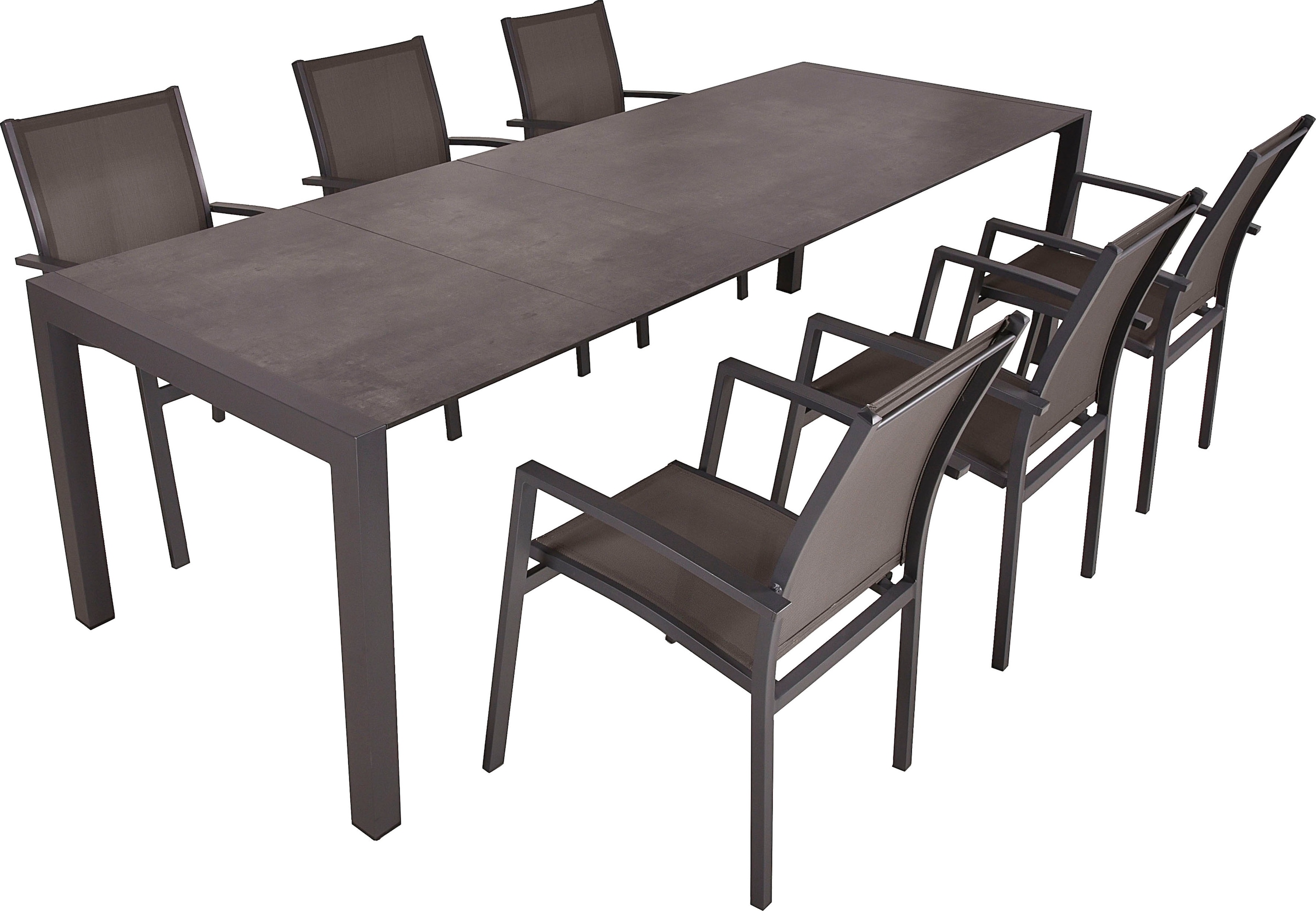 Garten-Essgruppe GARDEN PLEASURE "SOPHIA", grau, Aluminium, Sitzmöbel-Sets