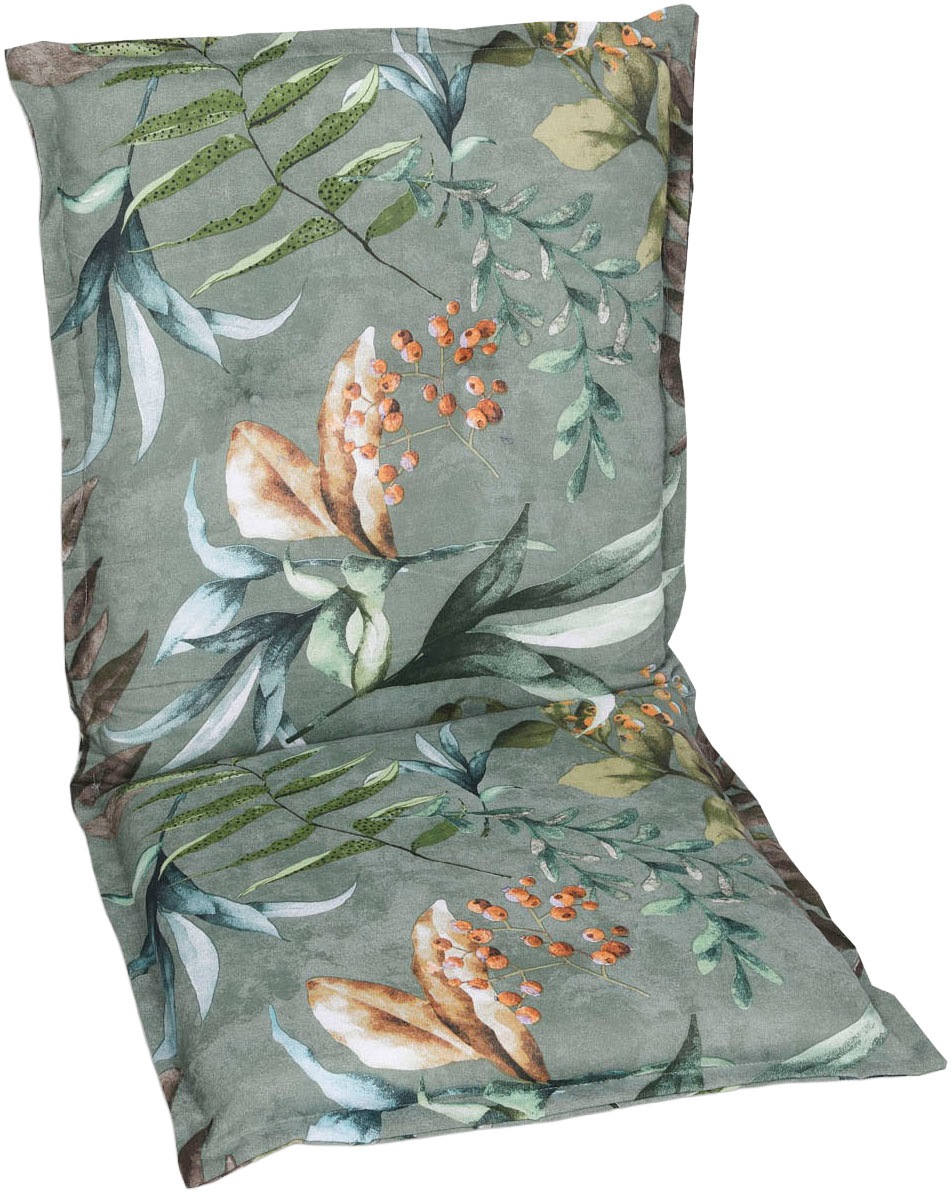 GO-DE Sesselauflage Blätter / Beeren grün - Maße BxLxH ca.: 50 cm x 100 cm günstig online kaufen